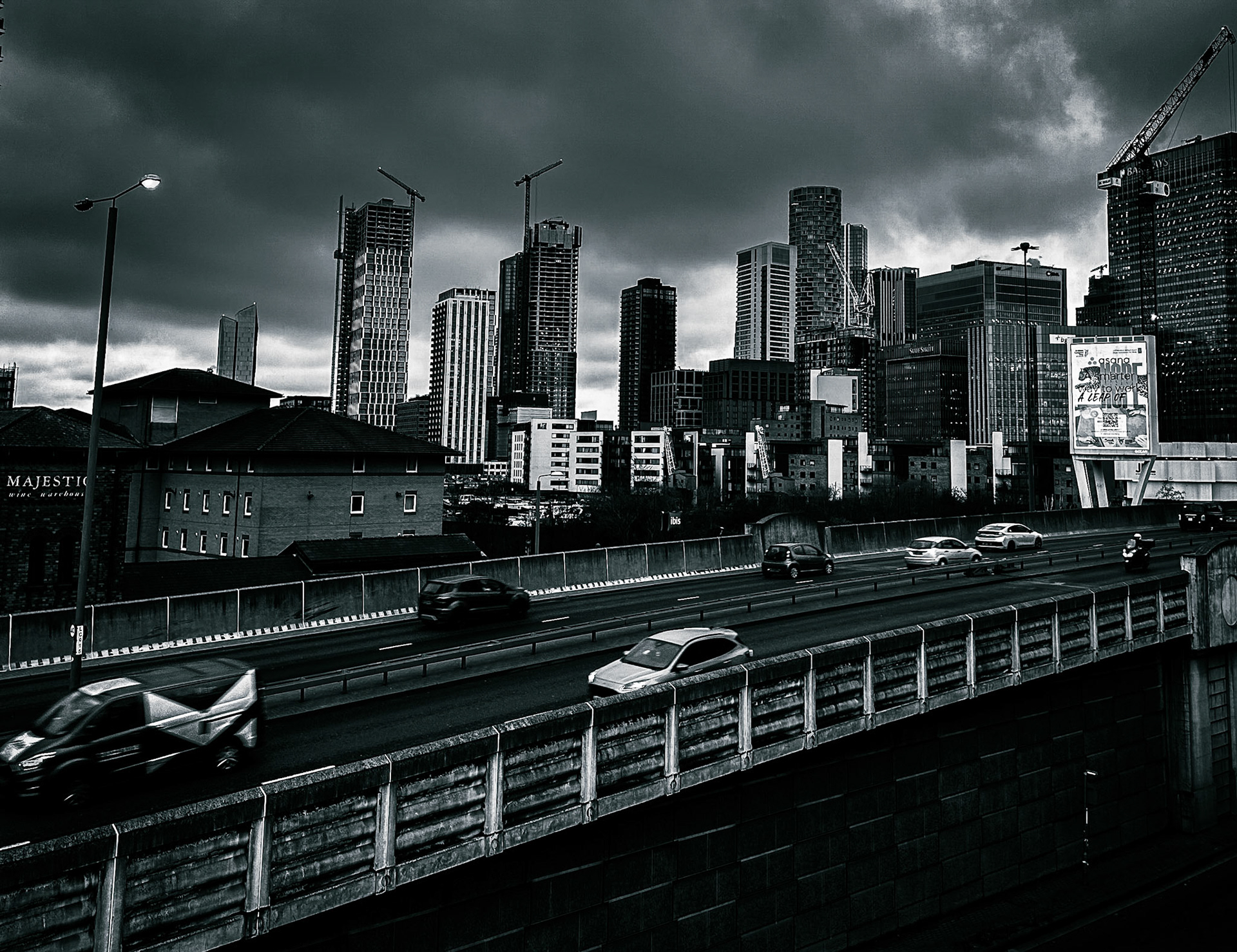 003. Looking across part of the London Docklands area in East London.