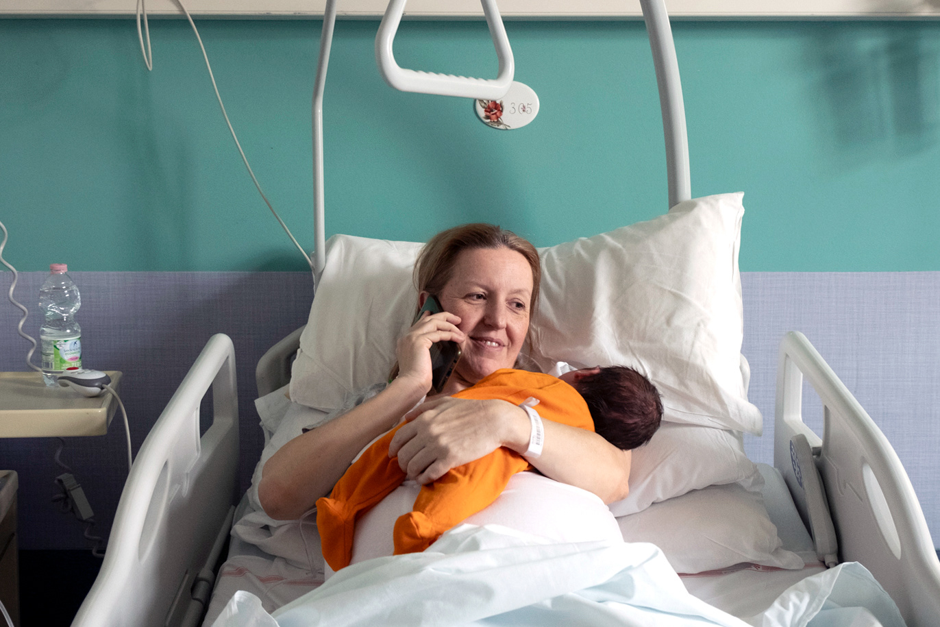 01.01.2024 Milano, Ospedale Buzzi. Elvis, la prima nascita a Milano del 2024.