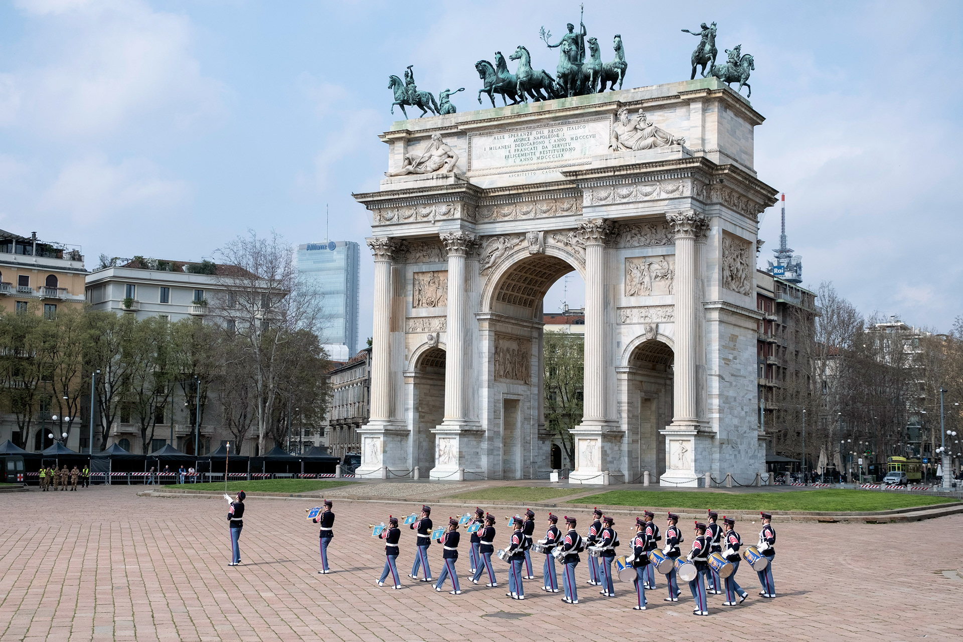03.03.2024 Milano, Arco della Pace. Giuramento dei cadetti della scuola Militare Teuliè.