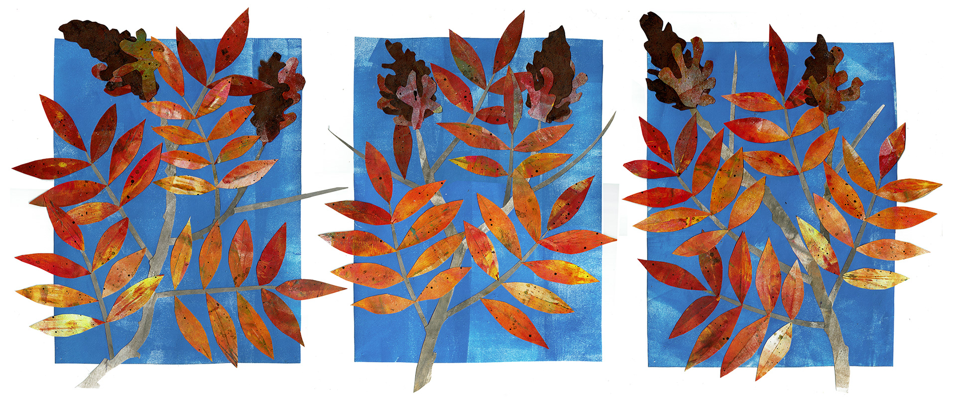 Sumac- Acrylic Monoprint Collage