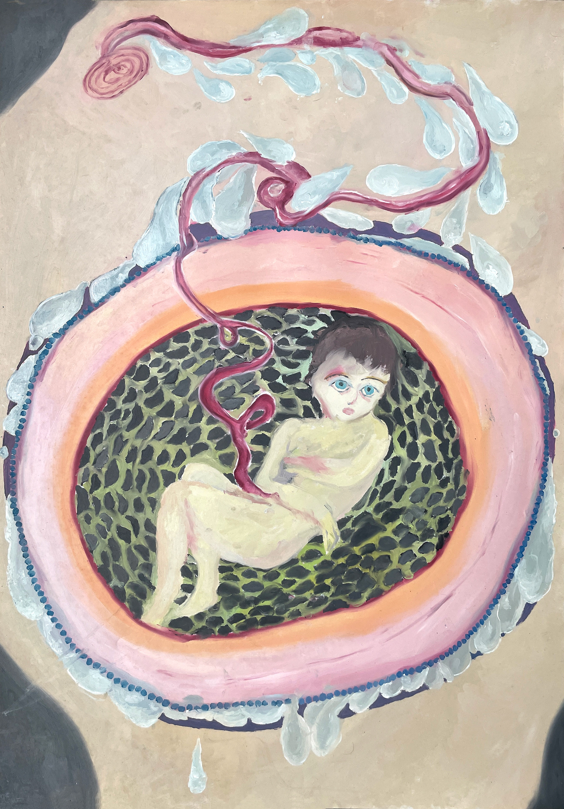 La génétique des larmes, série de peintures à l'huile, 42 x 59,4 cm
