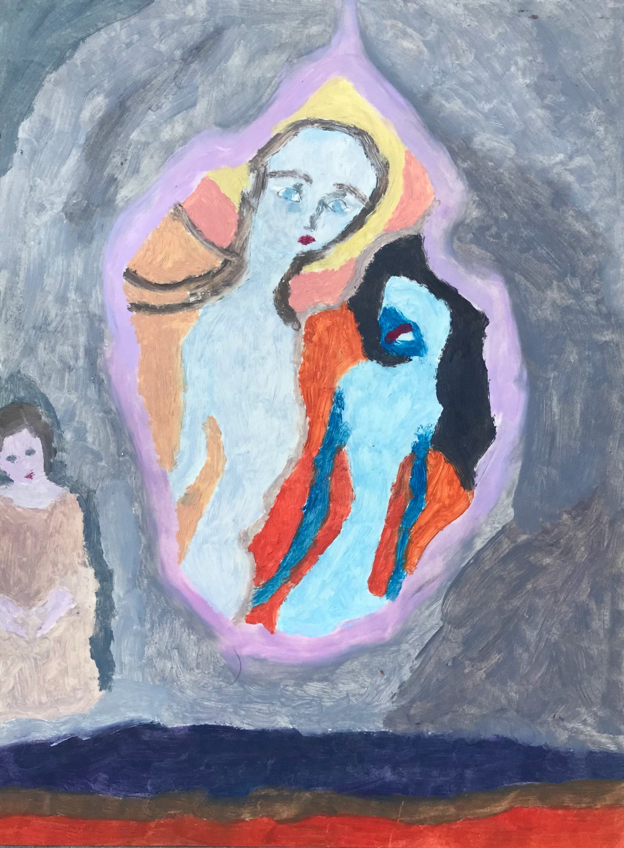 La séparation absolue, peinture à l'huile, 21 x 29,7 cm