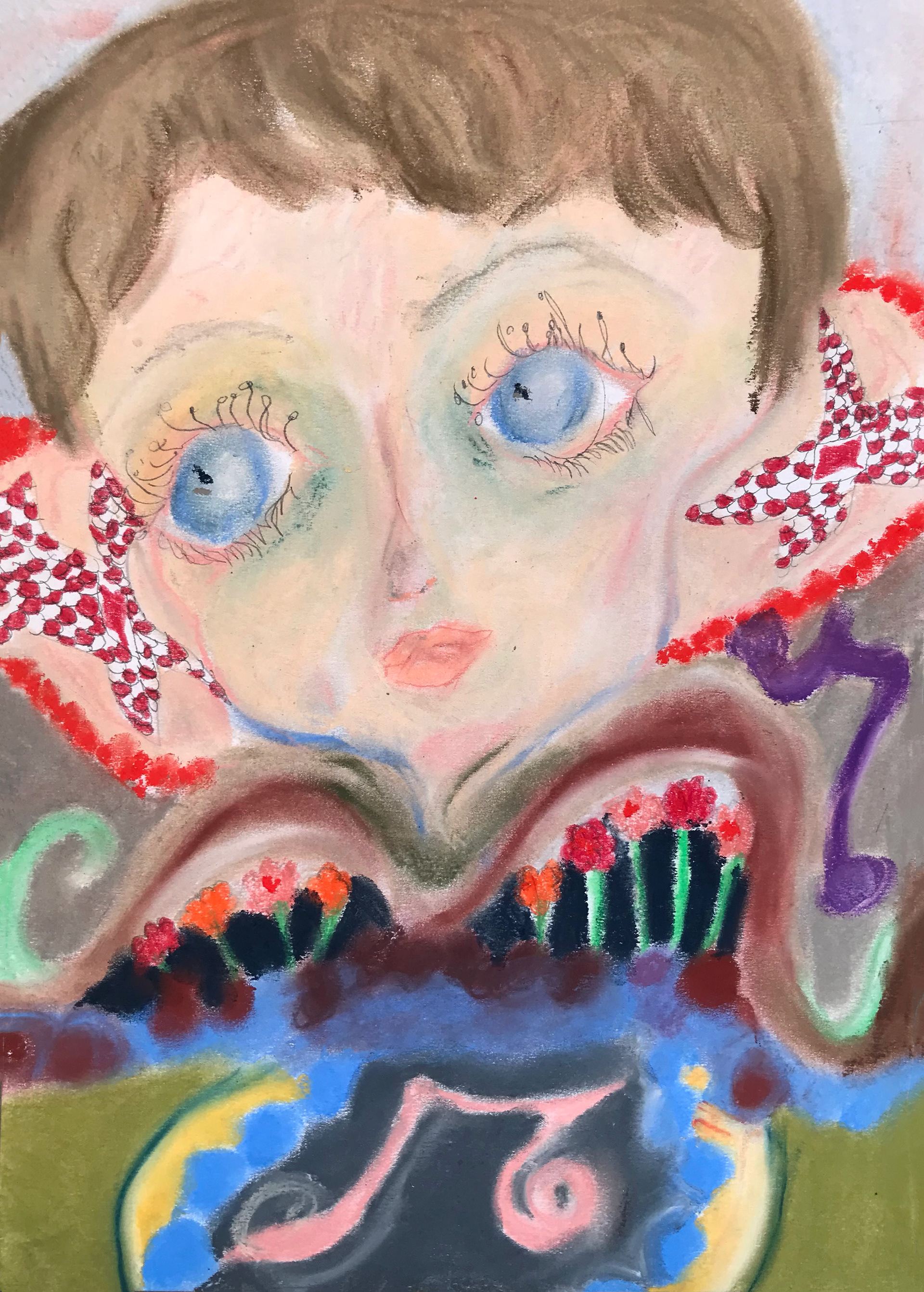 Jour préféré, pastels et crayons de couleur, 21 x 29,7 cm