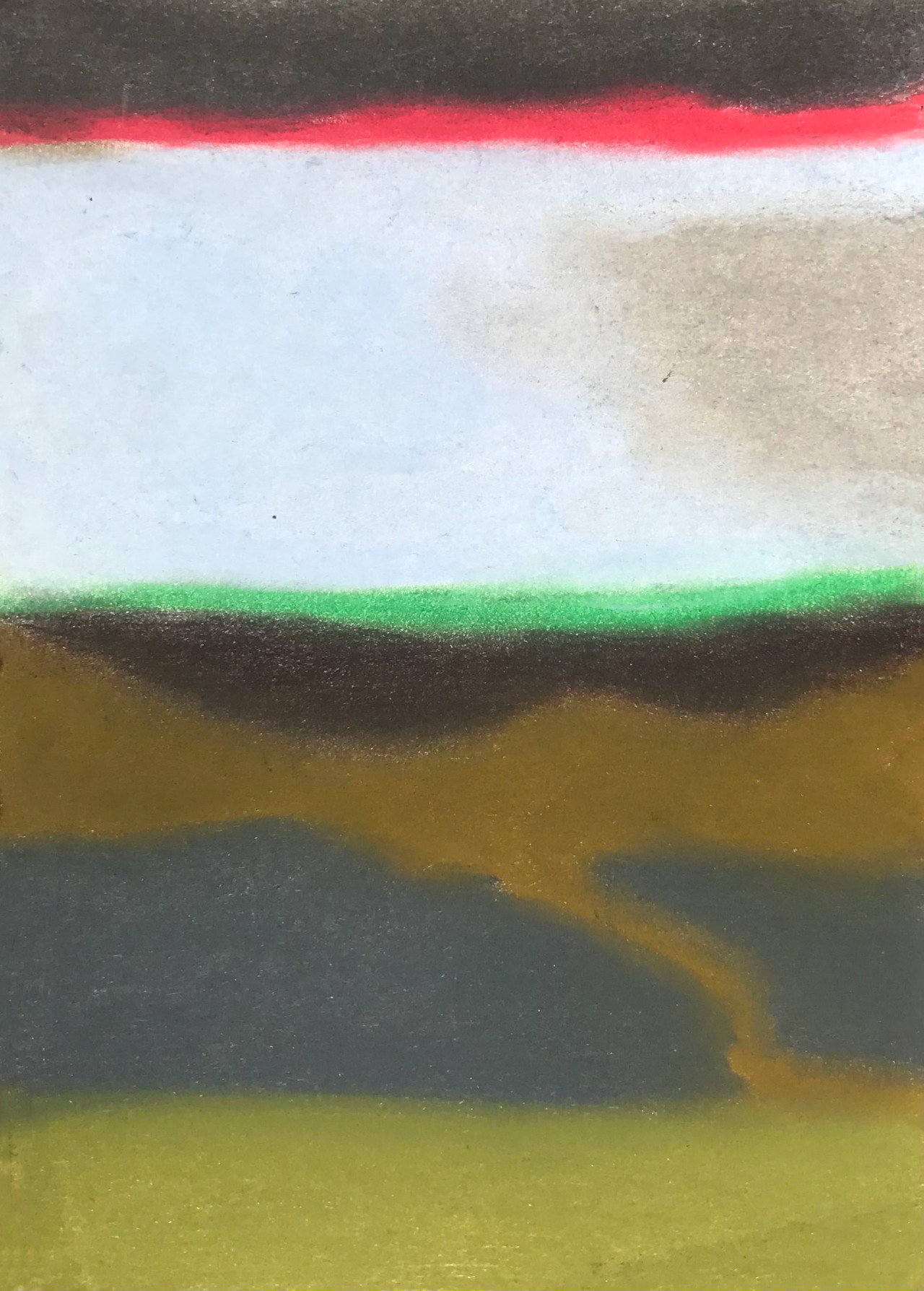 Ciel-mer, série de pastels secs, 14,8 x 21 cm