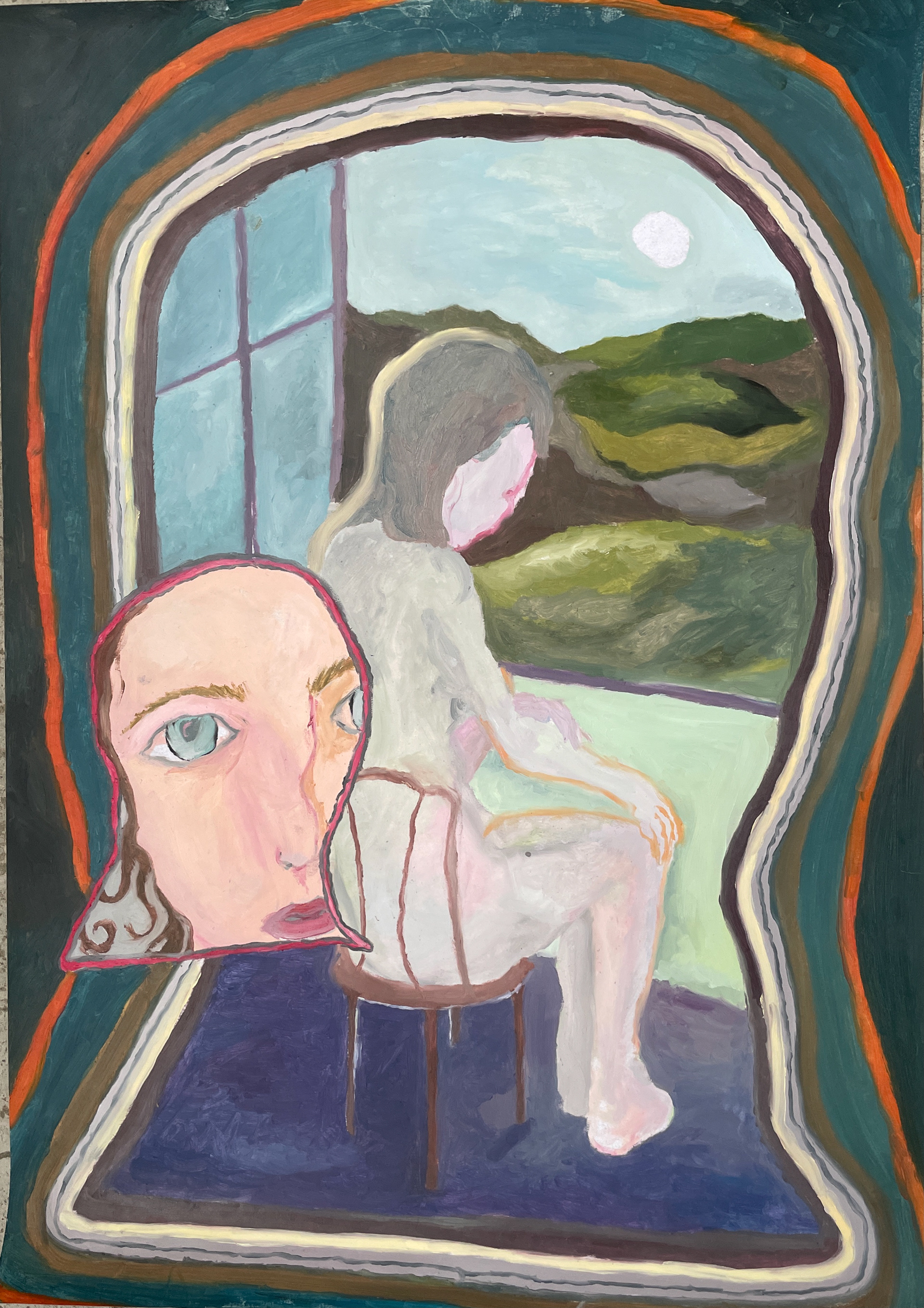 La génétique des larmes, série de peintures à l'huile, 42 x 59,4 cm
