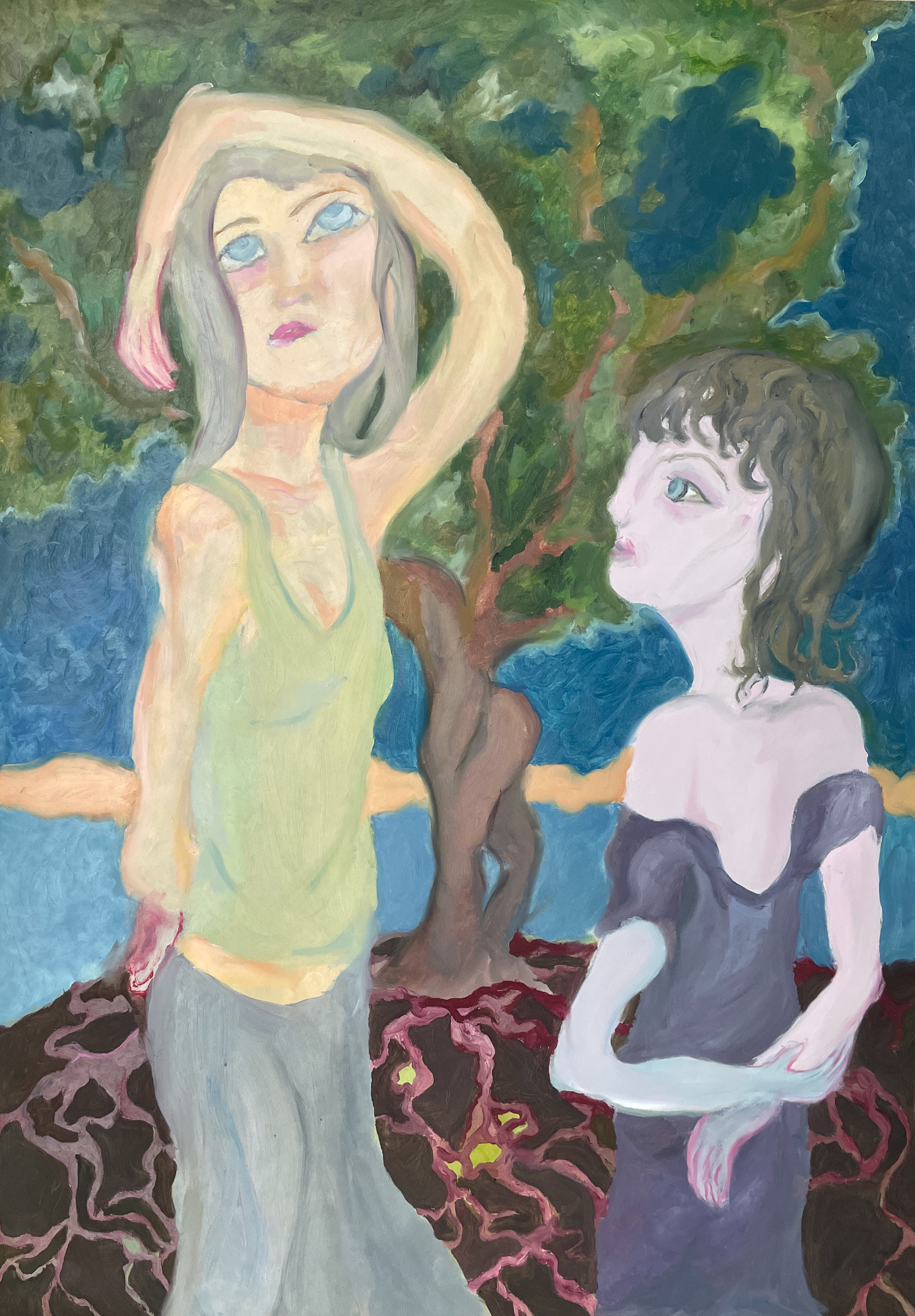 La génétique des larmes, série de peintures à l'huile, 42 x 59,4 cm