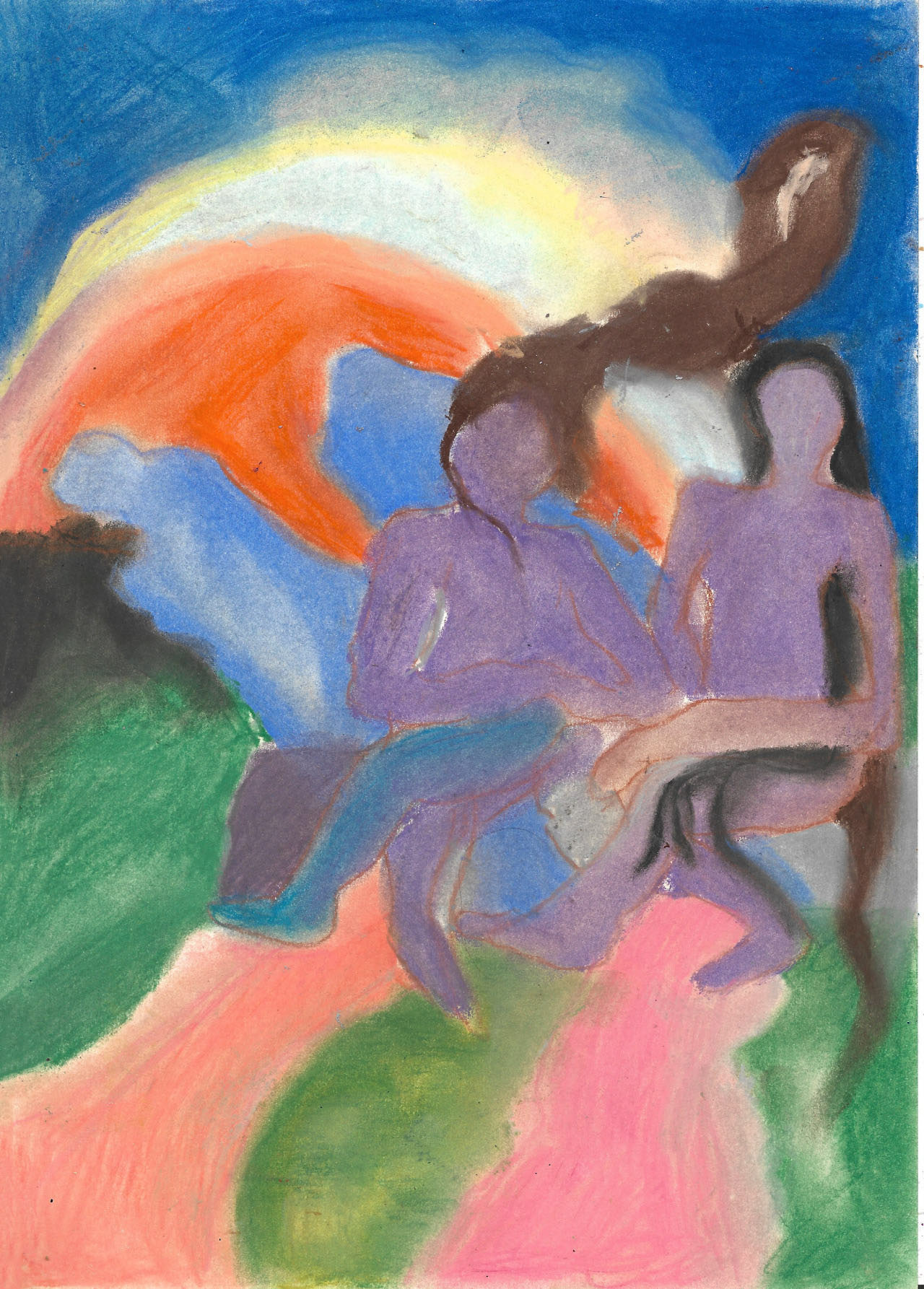 Mon amie, pastels secs, 21 x 29,7 cm