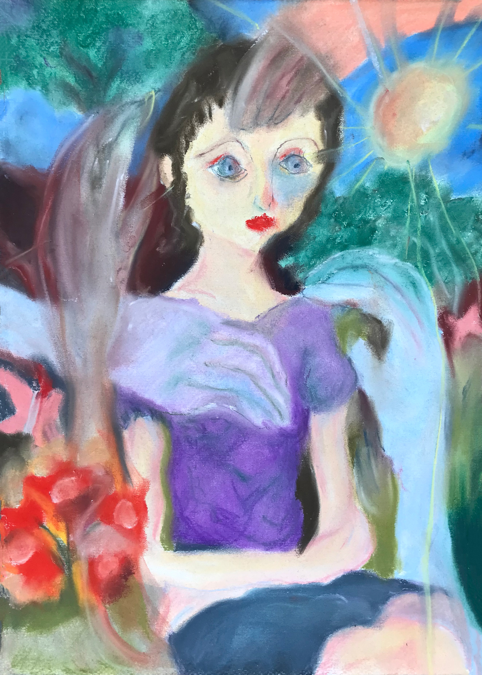 Caresse éternelle, pastels, 21 x 29,7 cm