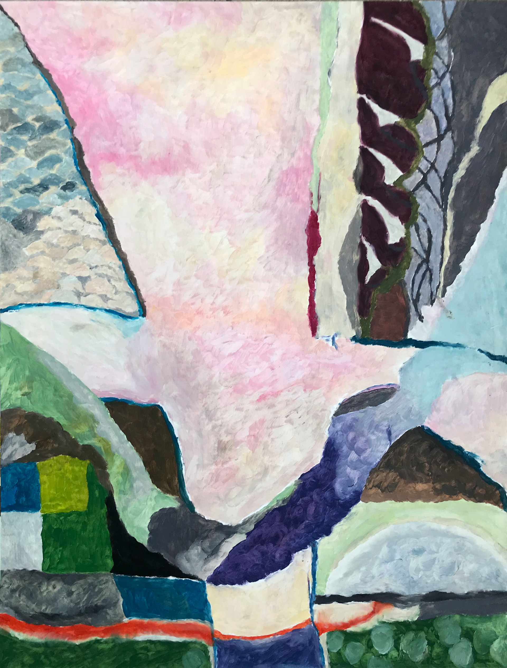 Croix-peau, peinture à l'huile, 42 x 59,4 cm