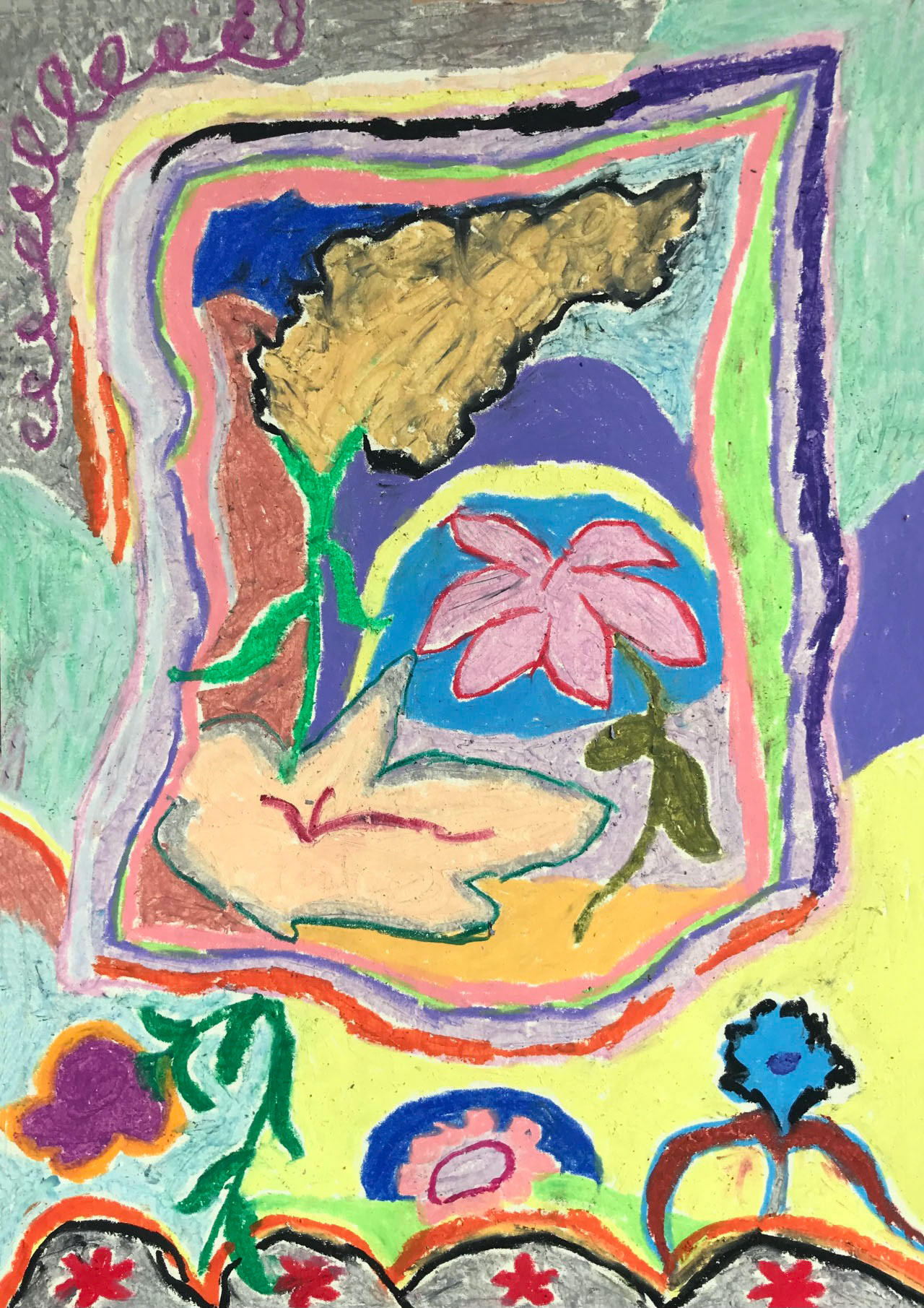 Lila fané, 14,8 x 21 cm