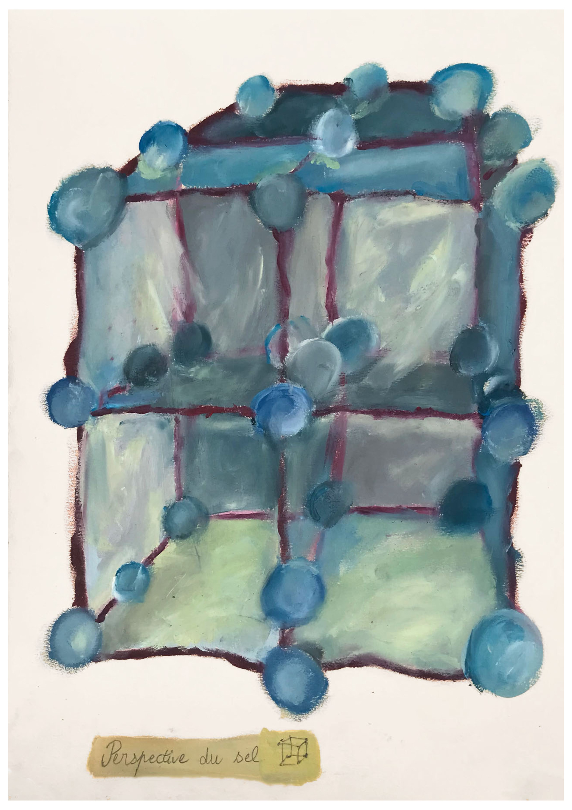 Perspective du sel, peinture à l'huile, 24 x 32 cm