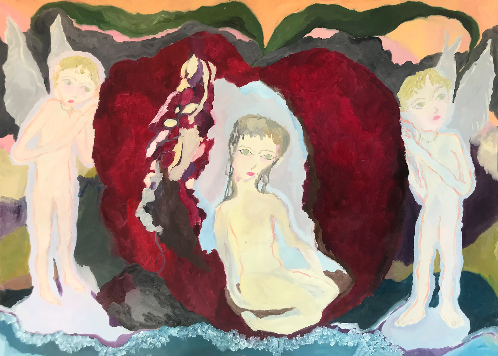 La coquille, peinture à l'huile, 42 x 29,7 cm