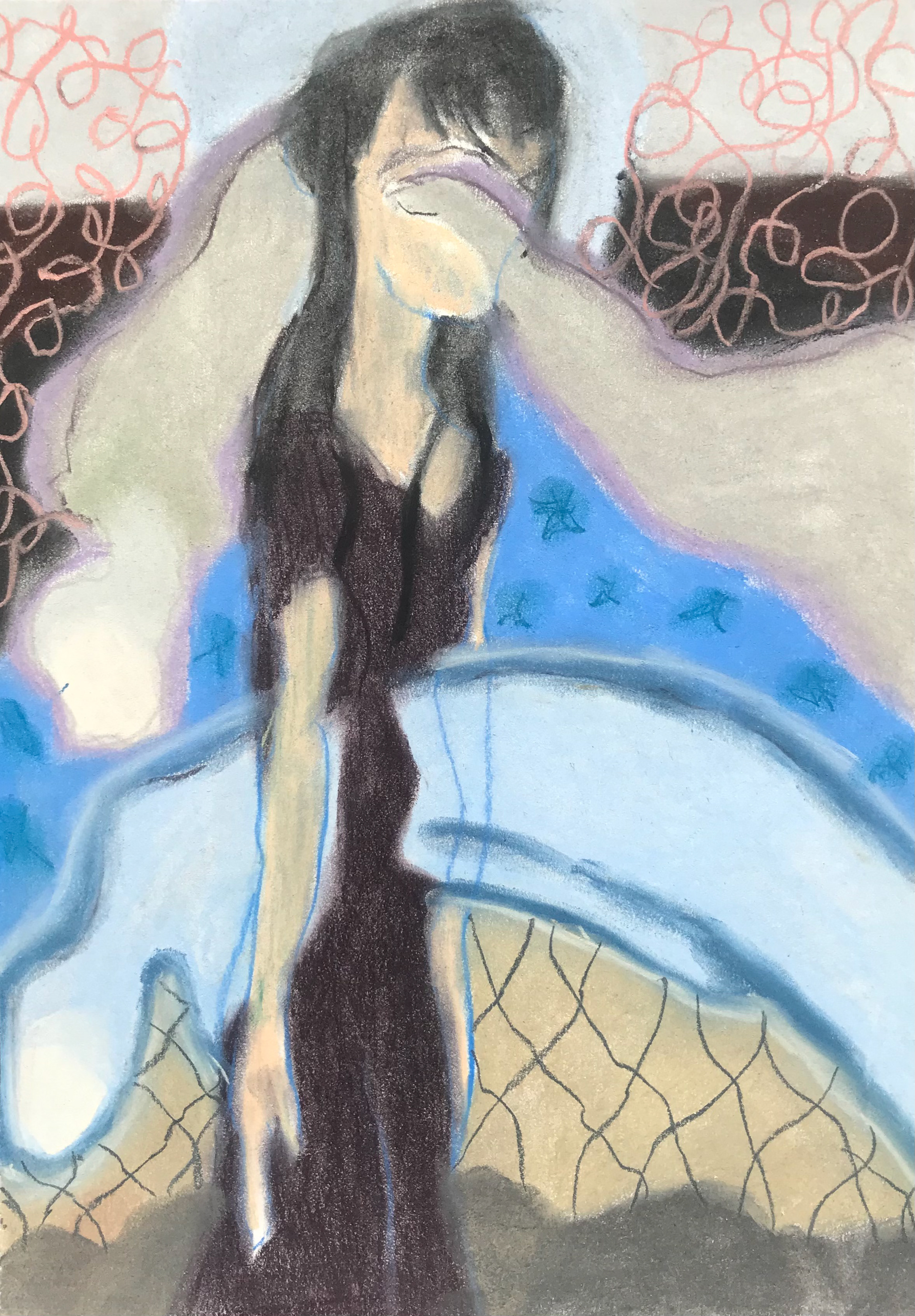 Transparente, pastels secs, 21 x 29,7 cm