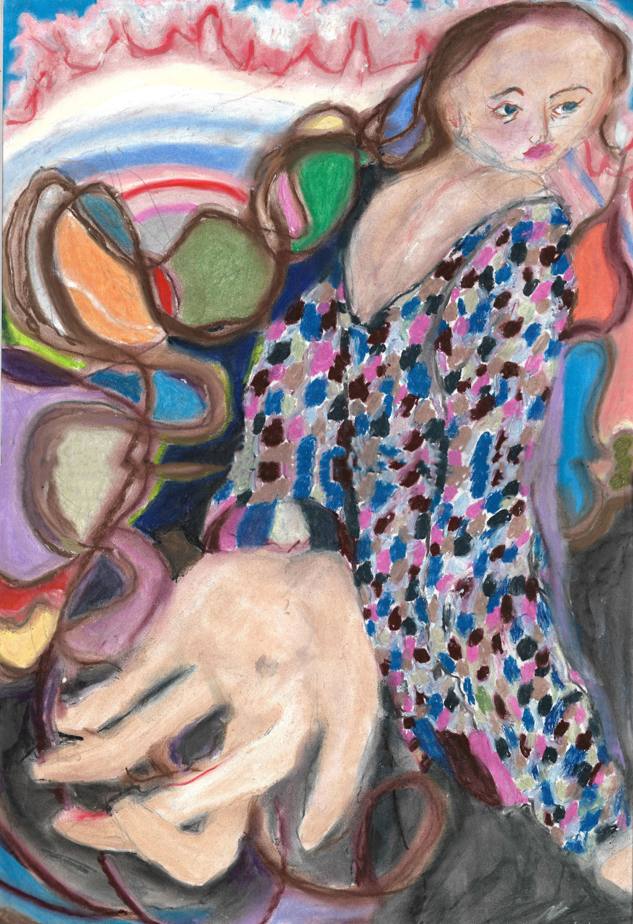 Doigts croisés, 29,7 x 42 cm