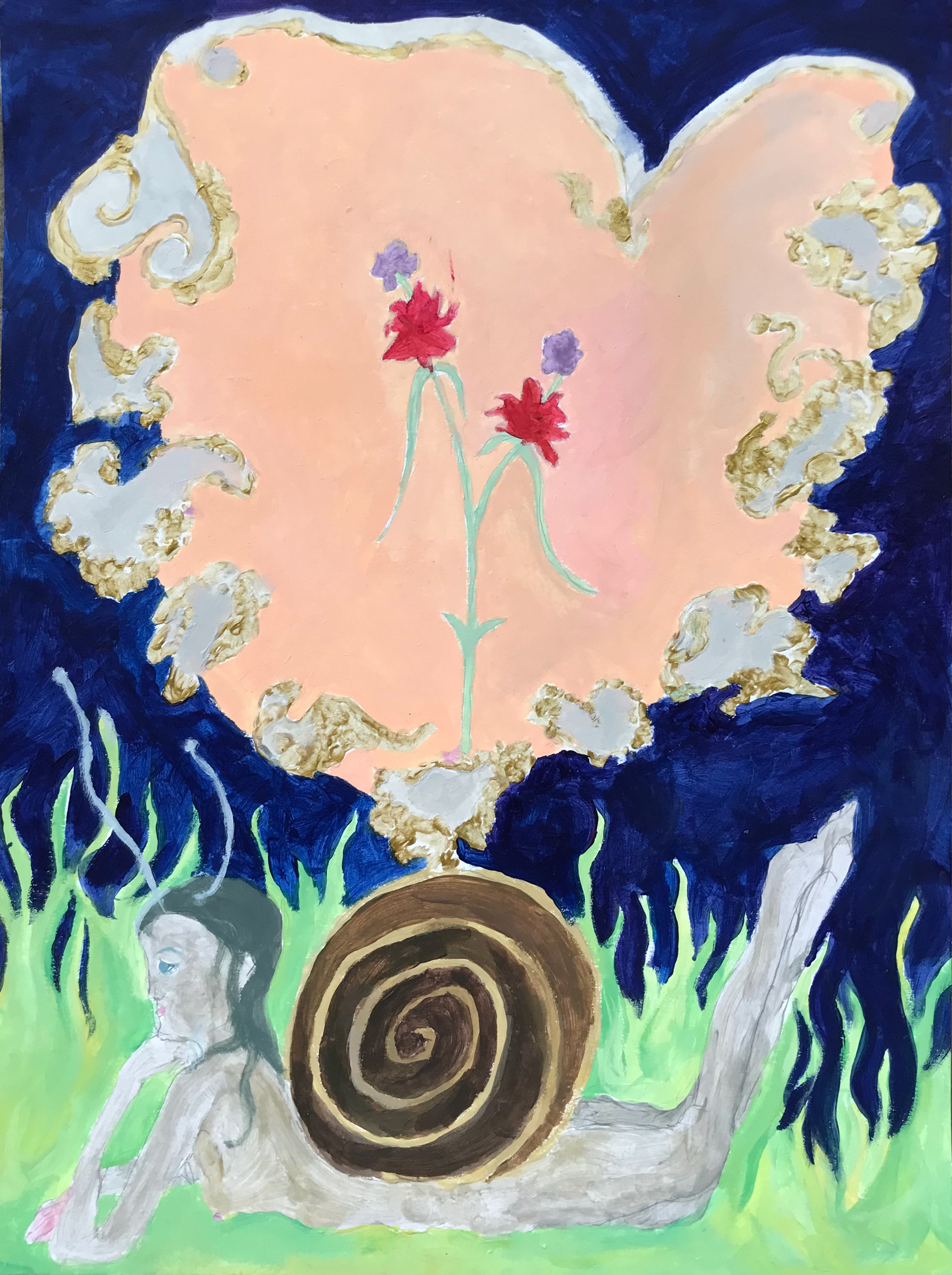 I am a dancer!, série de peintures à l'acrylique, 21 x 29,7 cm
