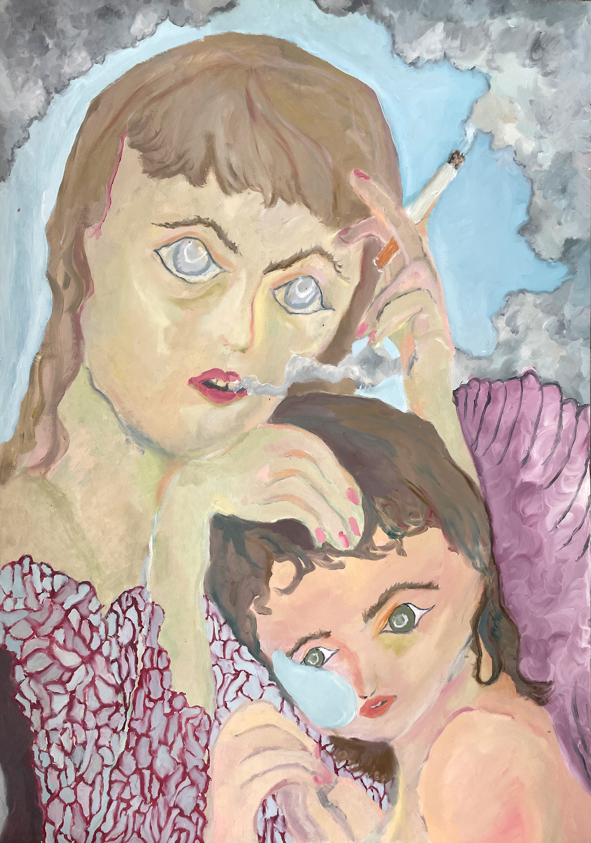 La génétique des larmes, série de peintures à l'huile, 42 x 59,4 cm