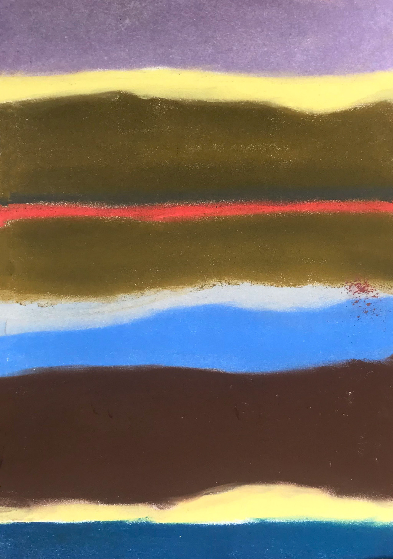 Ciel-mer, série de pastels secs, 14,8 x 21 cm