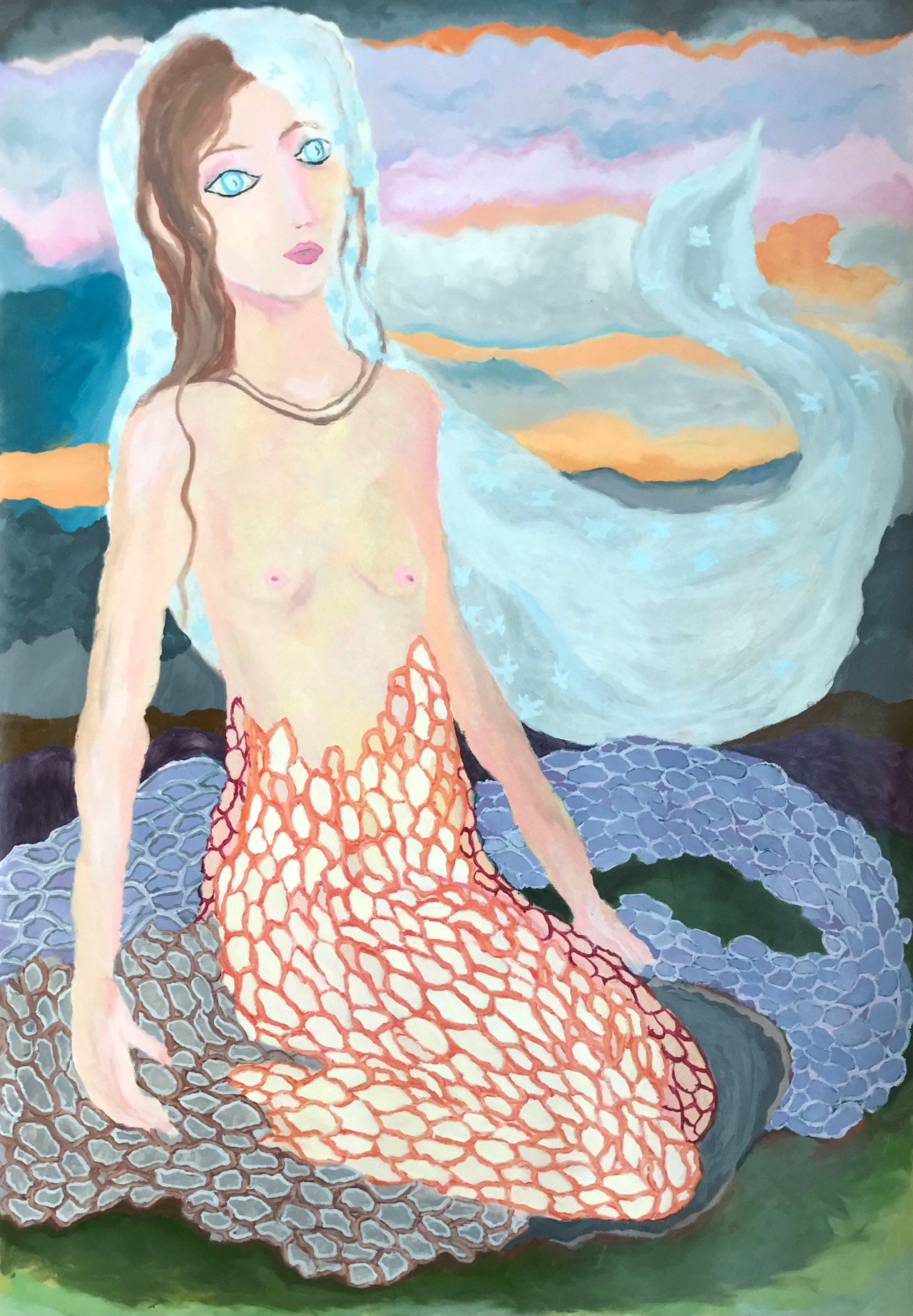 La mue de saison, peinture à l'huile, 65 x 100 cm