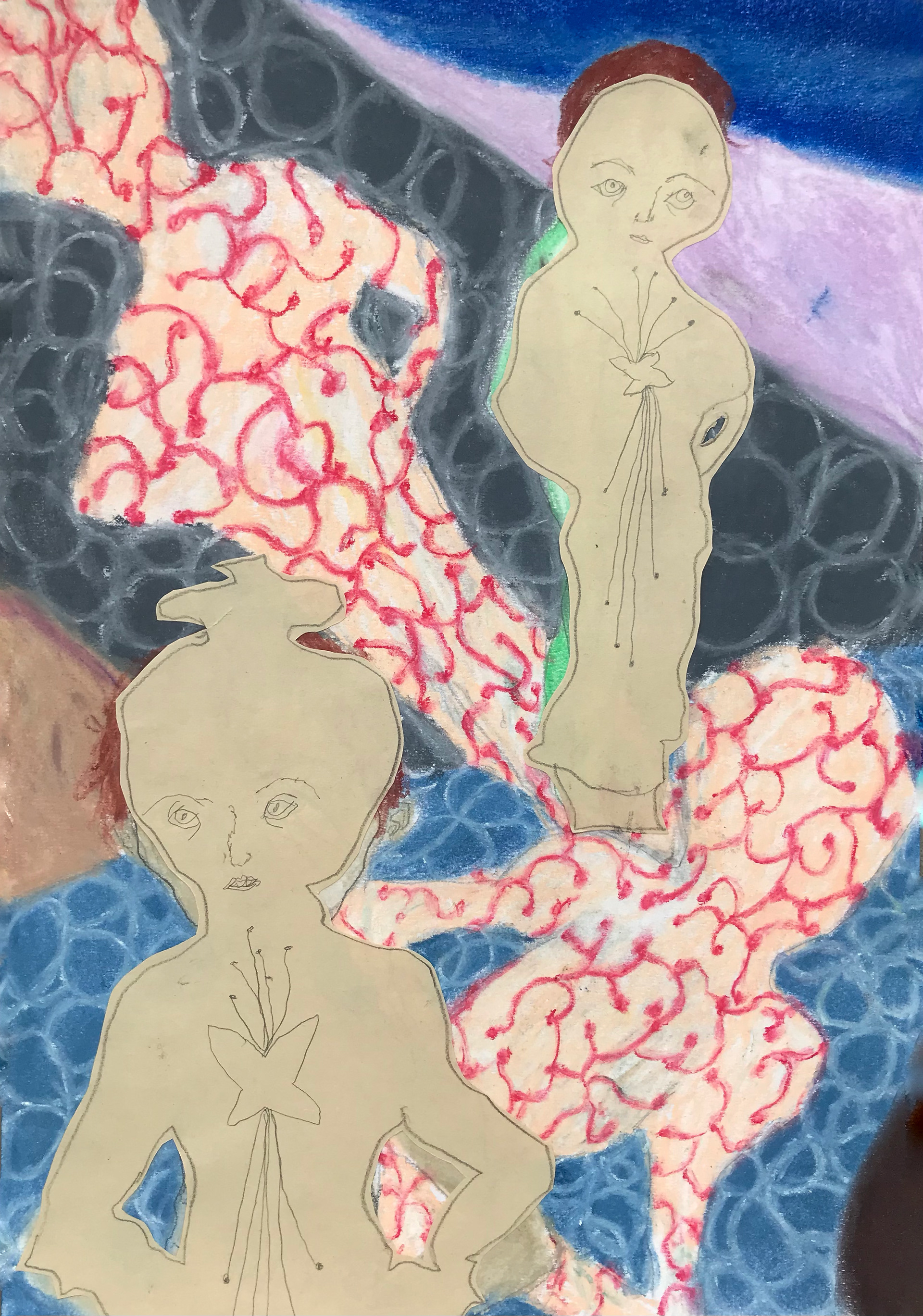 Pour un troisième hasard, pastels secs et mine graphite, 21 x 29,7 cm
