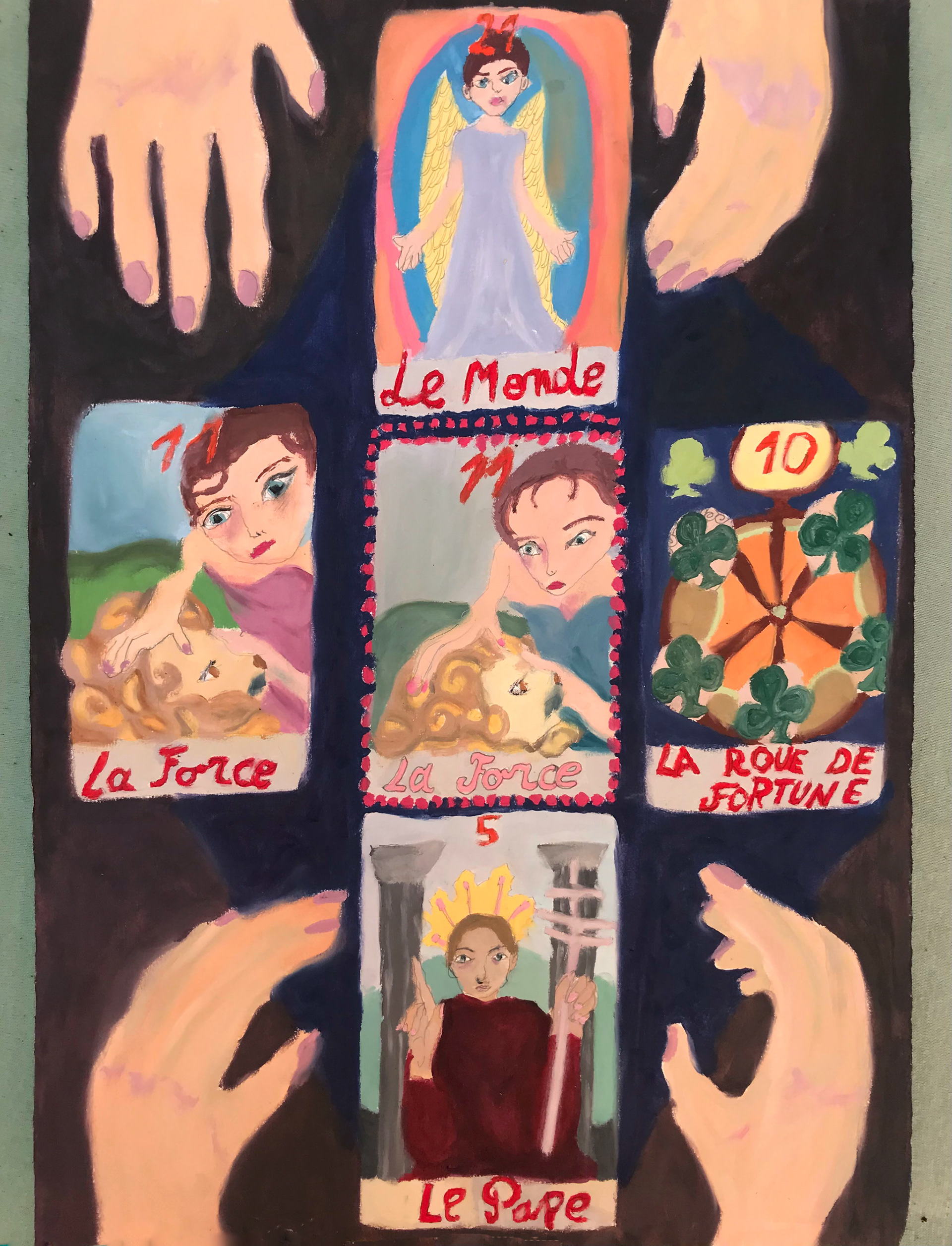 Tirage, peinture à l'huile, 29,7 x 42 cm