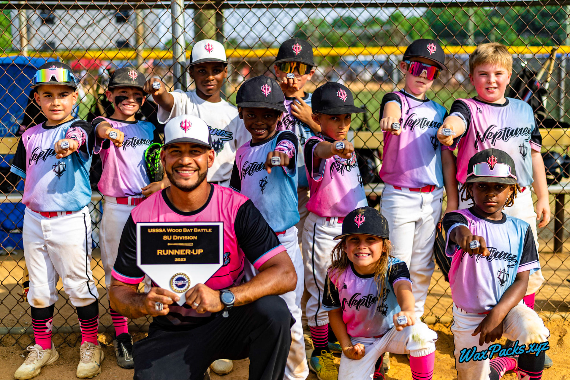 VA Neptunez @ Ark Arsenal 2023-06-11 Championship of the USSSA WOOD BAT BATTLE, Mechanicsville, LL Complex, VA 11 - 3 Second Place © WaxPacks.xyz™