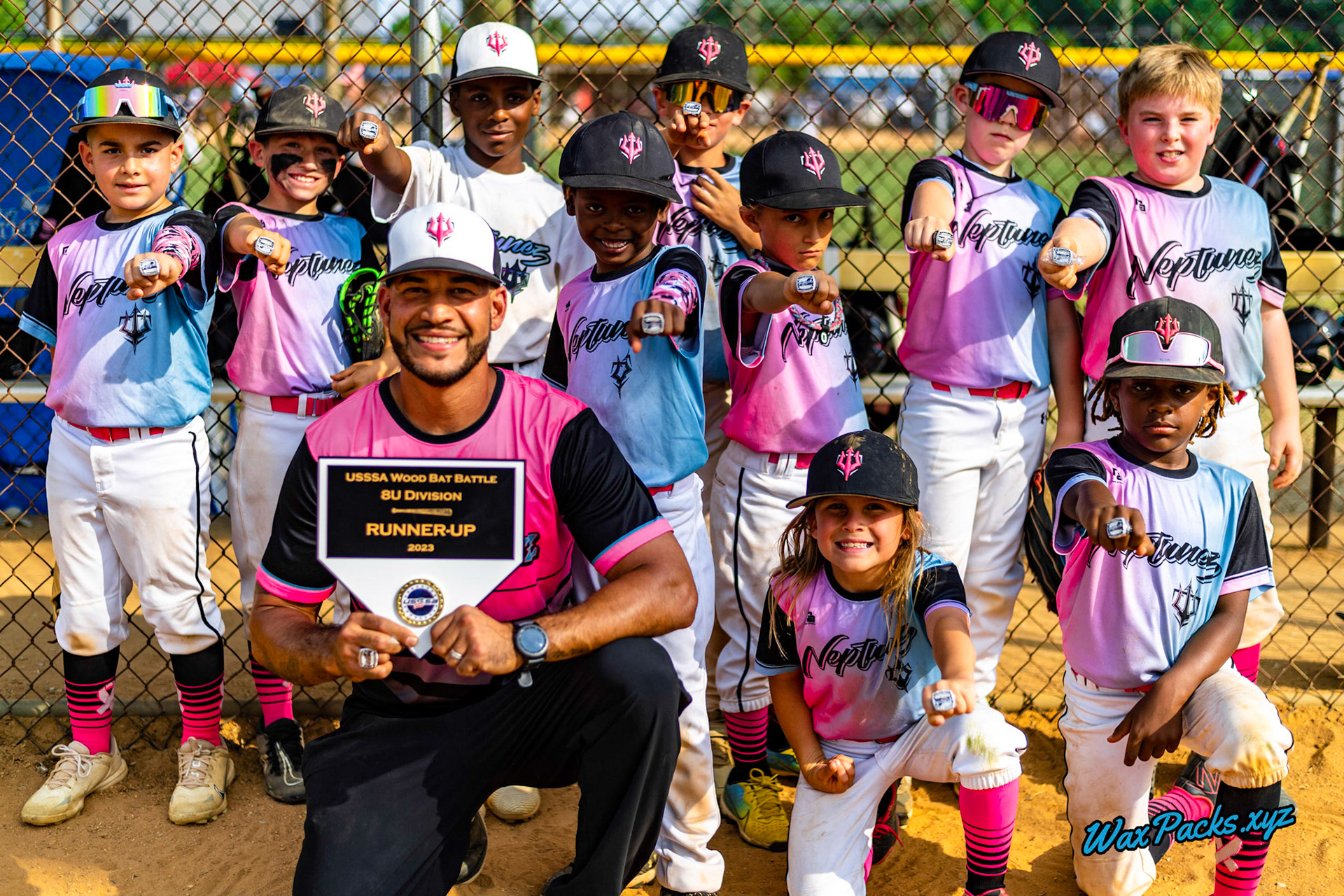 VA Neptunez @ Ark Arsenal 2023-06-11 Championship of the USSSA WOOD BAT BATTLE, Mechanicsville, LL Complex, VA 11 - 3 Second Place © WaxPacks.xyz™