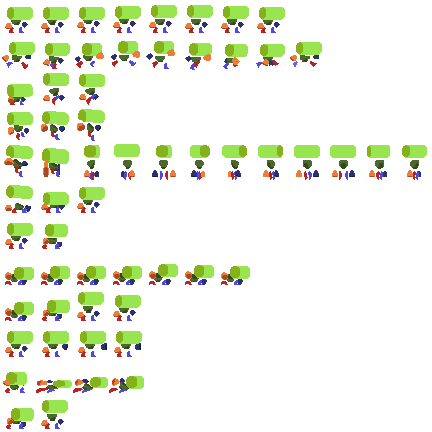 First Pass sprite sheet by Michuudo