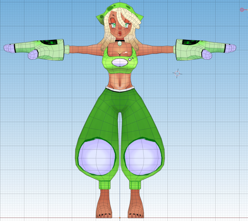 Front view in blender