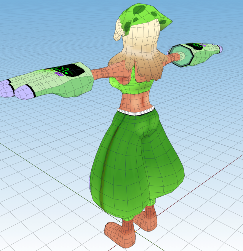 Back view in blender