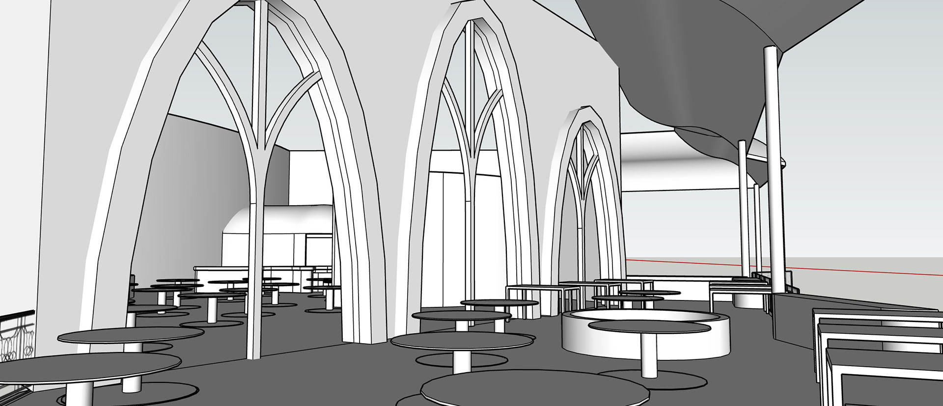 3D Model of Exterior Terrace