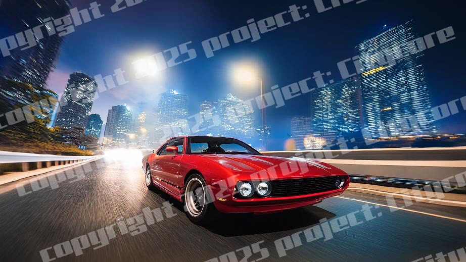 cool, shiny muscle cars, black, red and green. Fast cars racing on open roads, city life street racing vibes. Muscle cars. Citycore