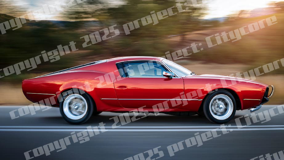 cool, shiny muscle cars, black, red and green. Fast cars racing on open roads, city life street racing vibes. Muscle cars. Citycore