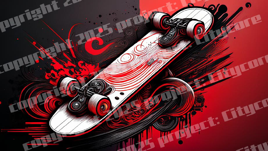ai generated skate & destroy vibe scenery. Art and digital painting and renders of skateboard related art
