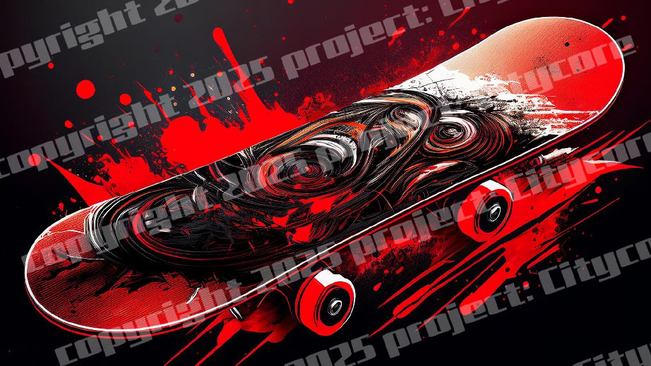 ai generated skate & destroy vibe scenery. Art and digital painting and renders of skateboard related art