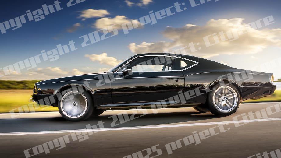 cool, shiny muscle cars, black, red and green. Fast cars racing on open roads, city life street racing vibes. Muscle cars. Citycore