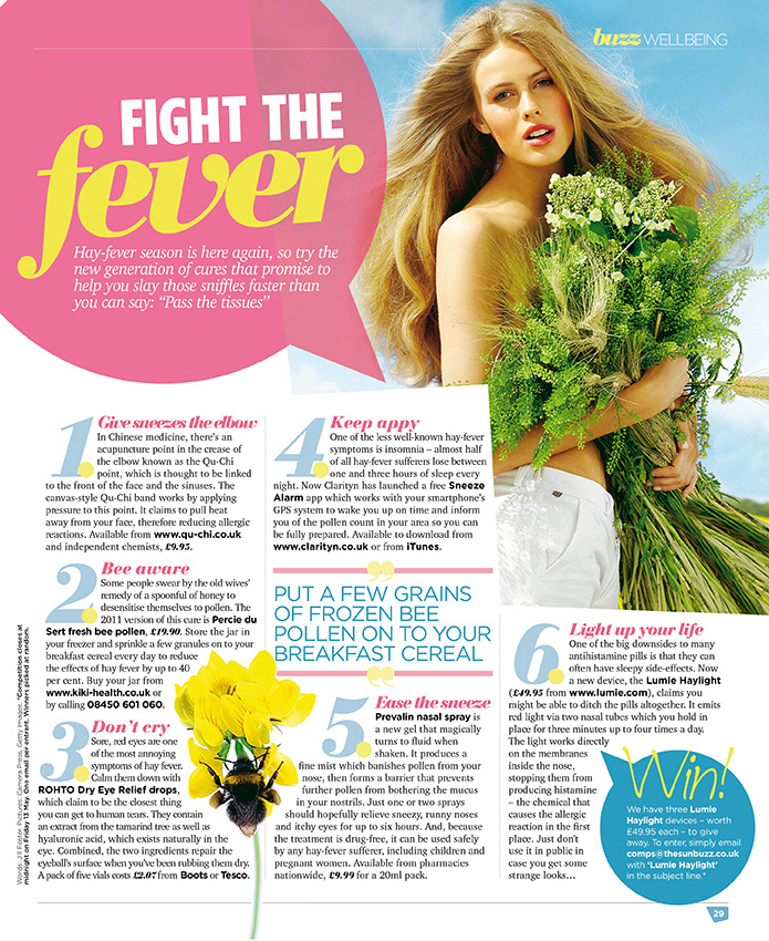 Lifestyle single page for Buzz magazine