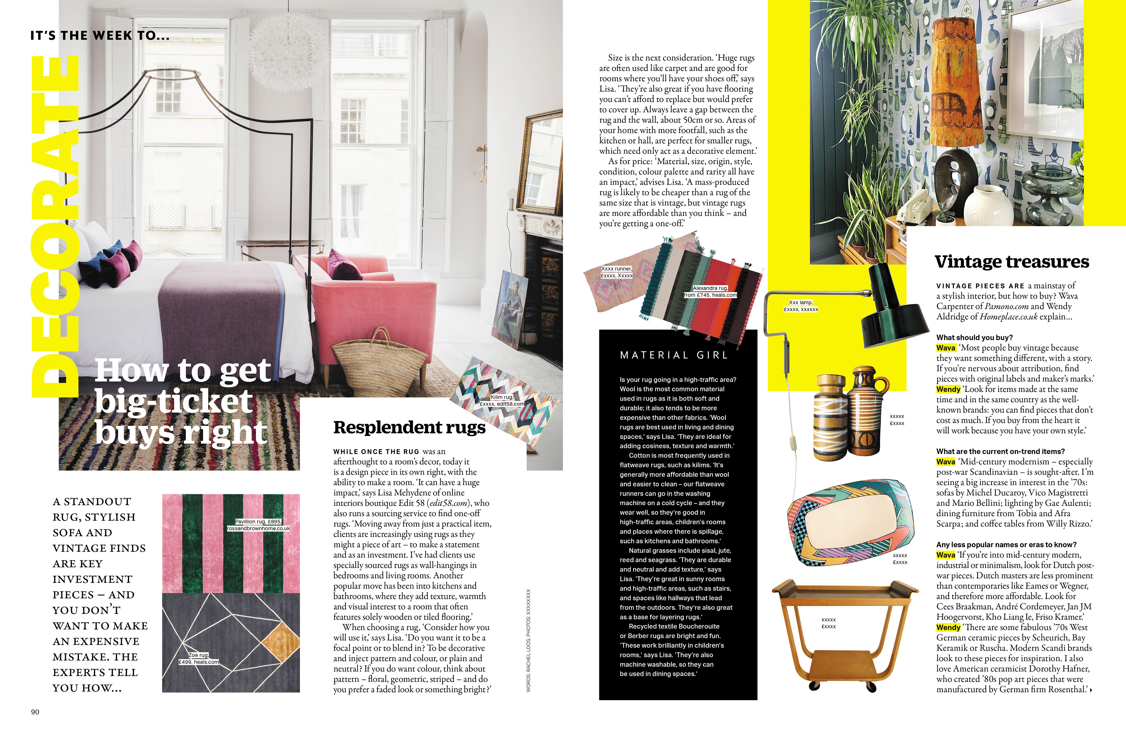 Interiors feature for Grazia