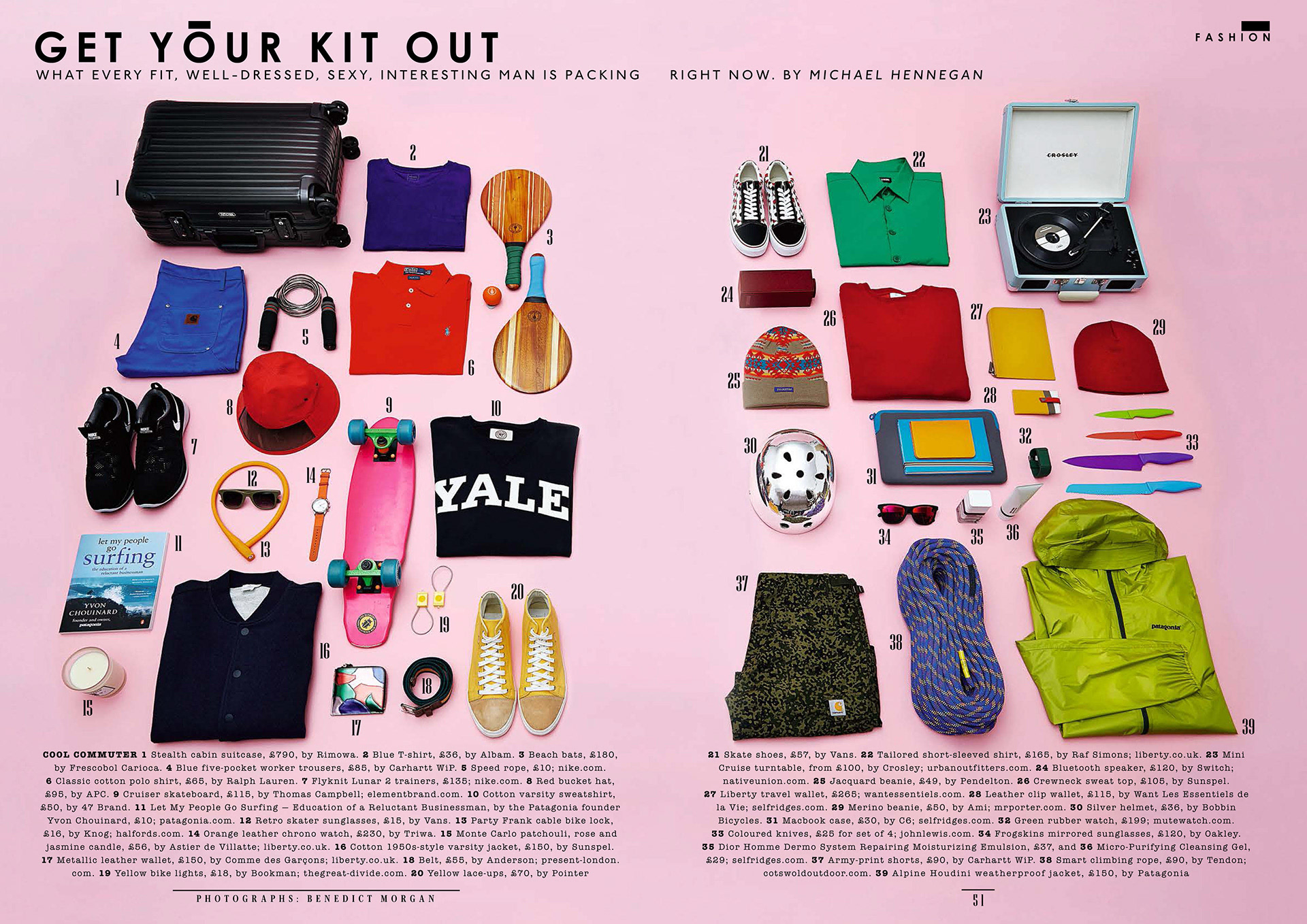 Fashion still life look pages for Sunday Times Style Magazine - Photography by Benedict Morgan