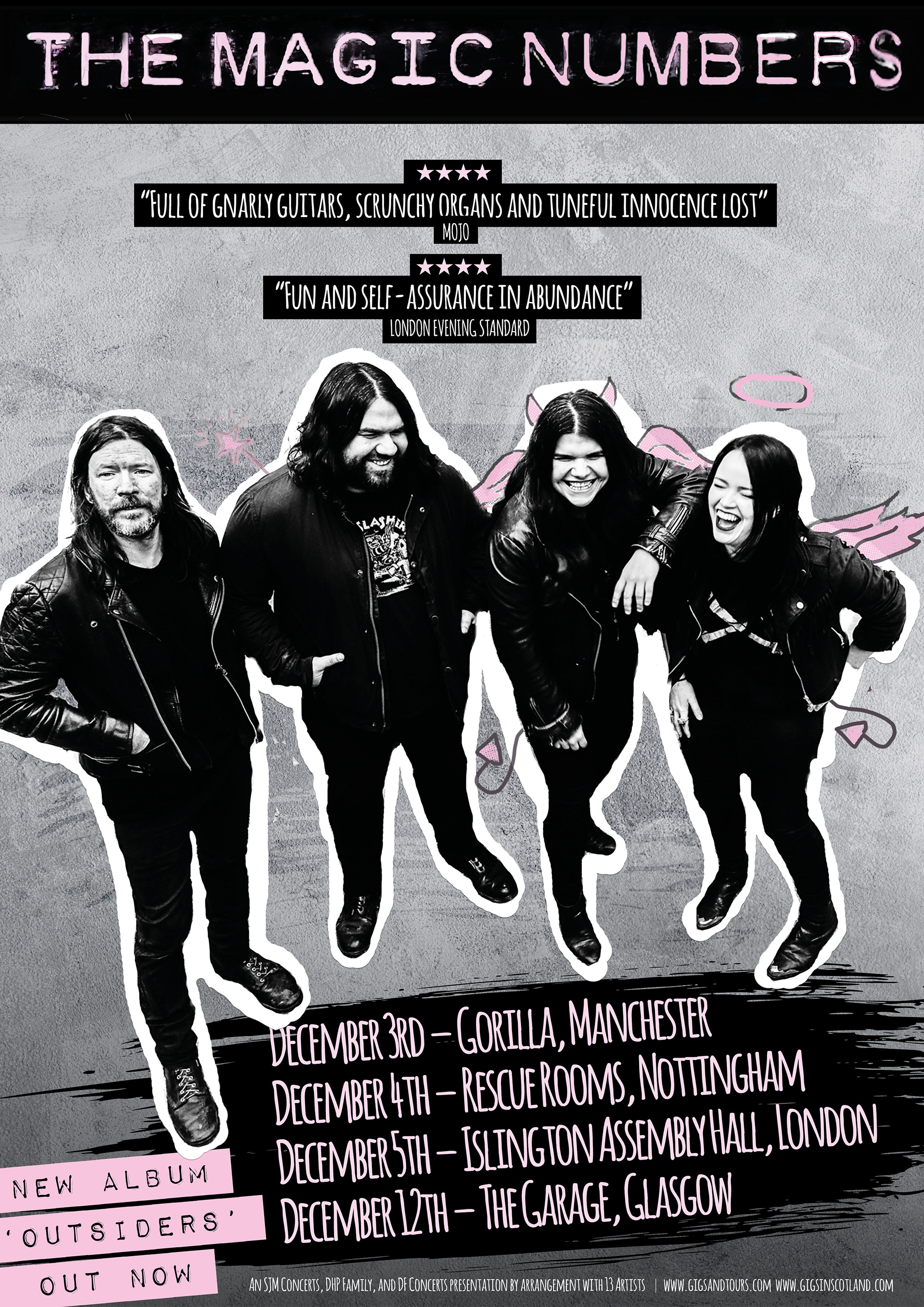 Design and art direction of The Magic Numbers tour poster, print and online