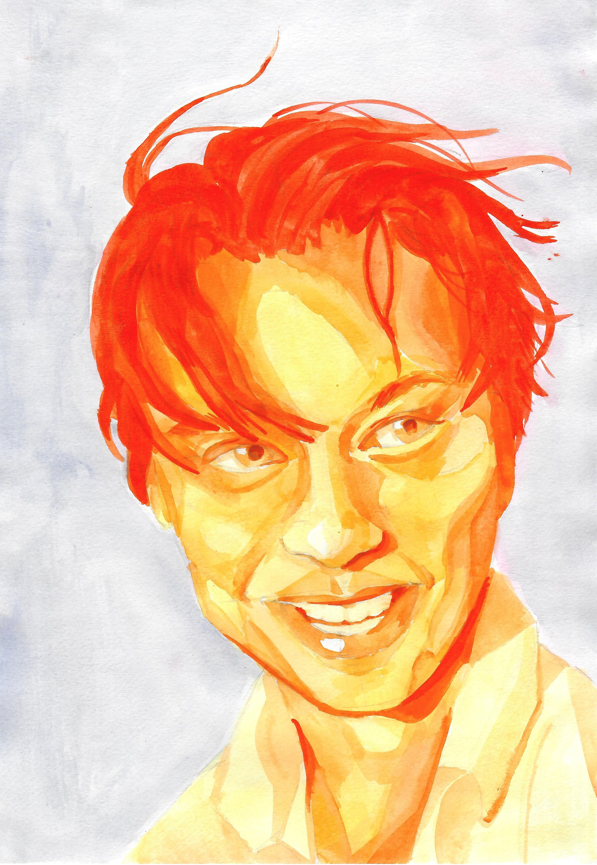 Watercolour painting of my boyfriend