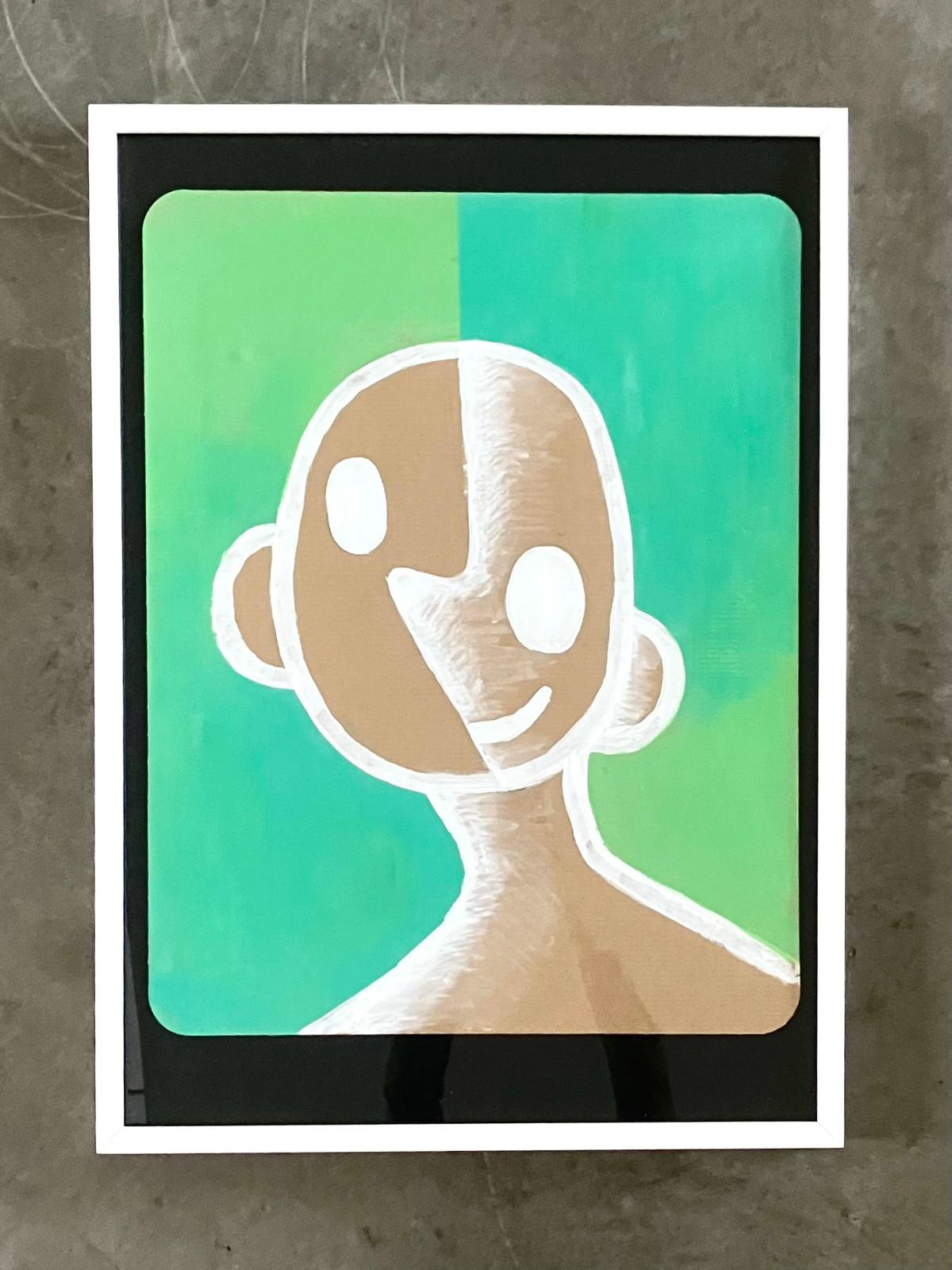 Acrylic paint on cardboard