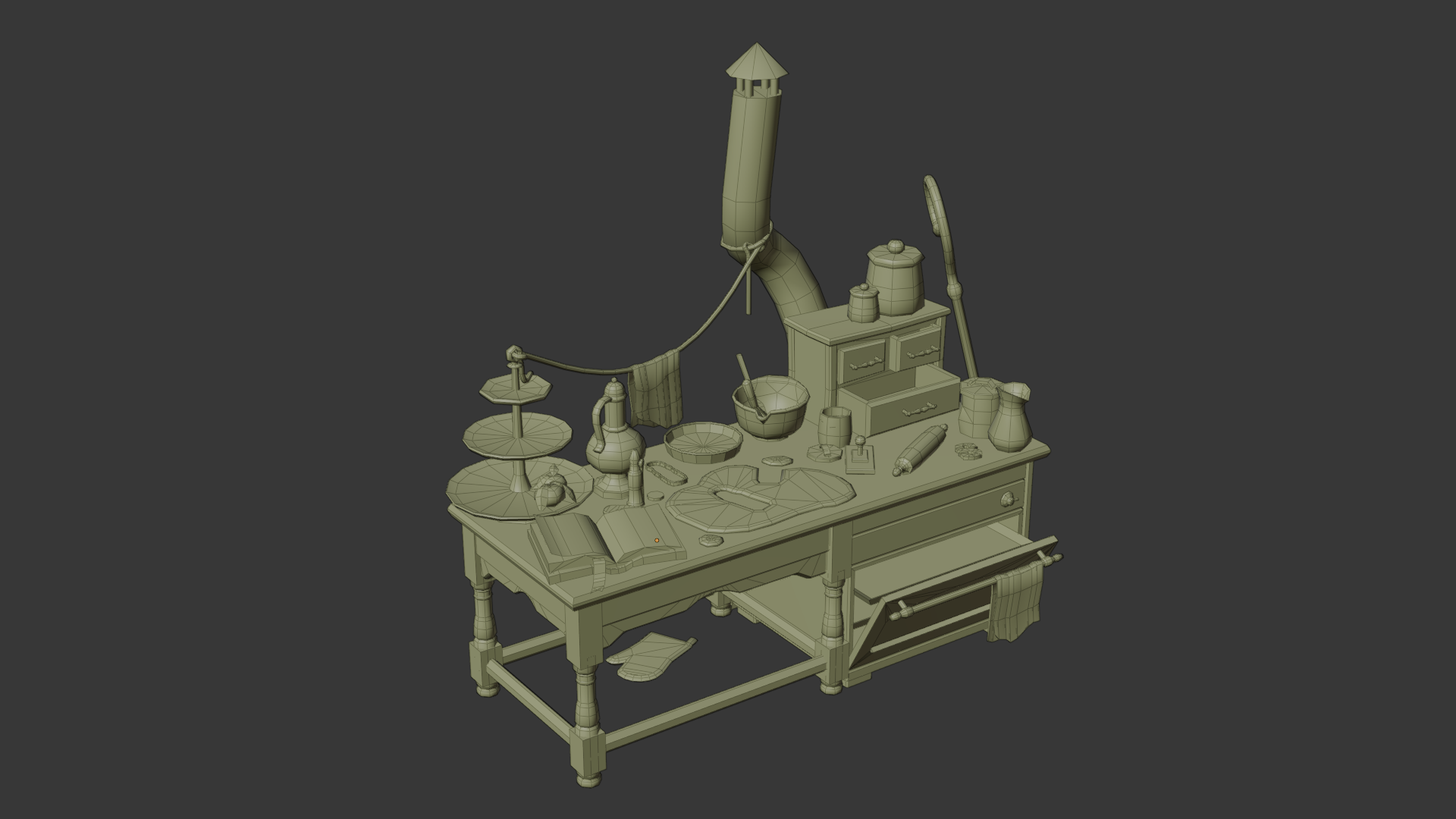 Blender wireframe render