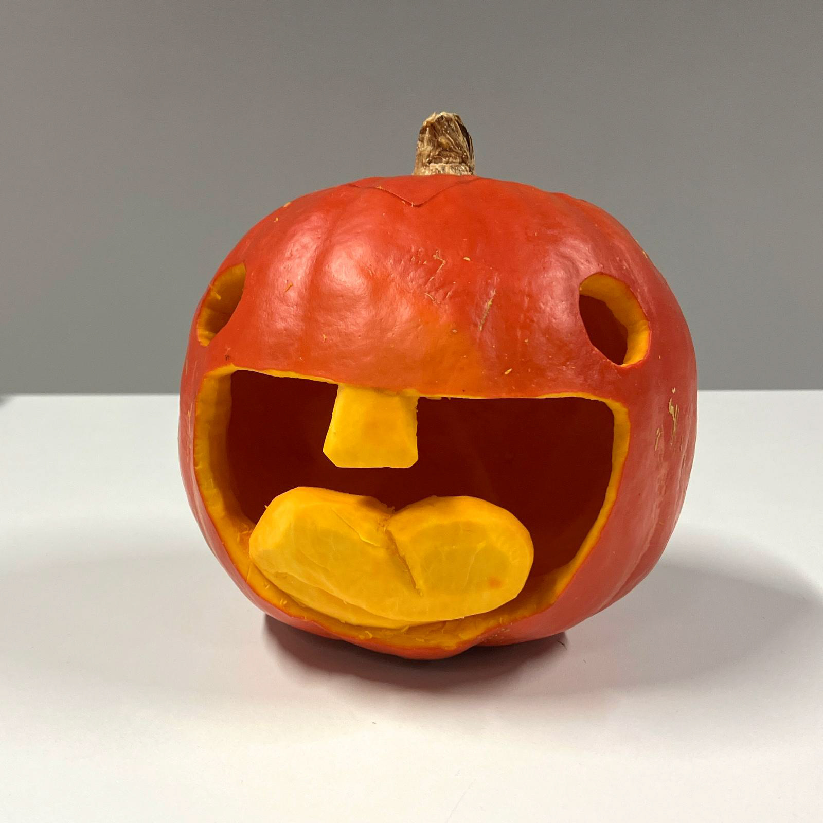 My pumpkin carving skills on display