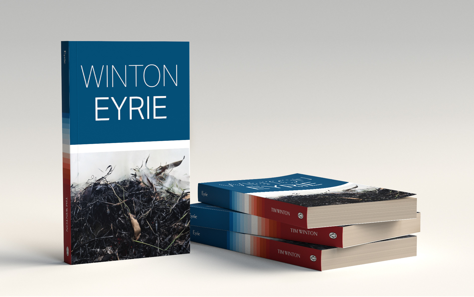 The Tim Winton Project; cover design for Eyrie. Book cover mockup.
