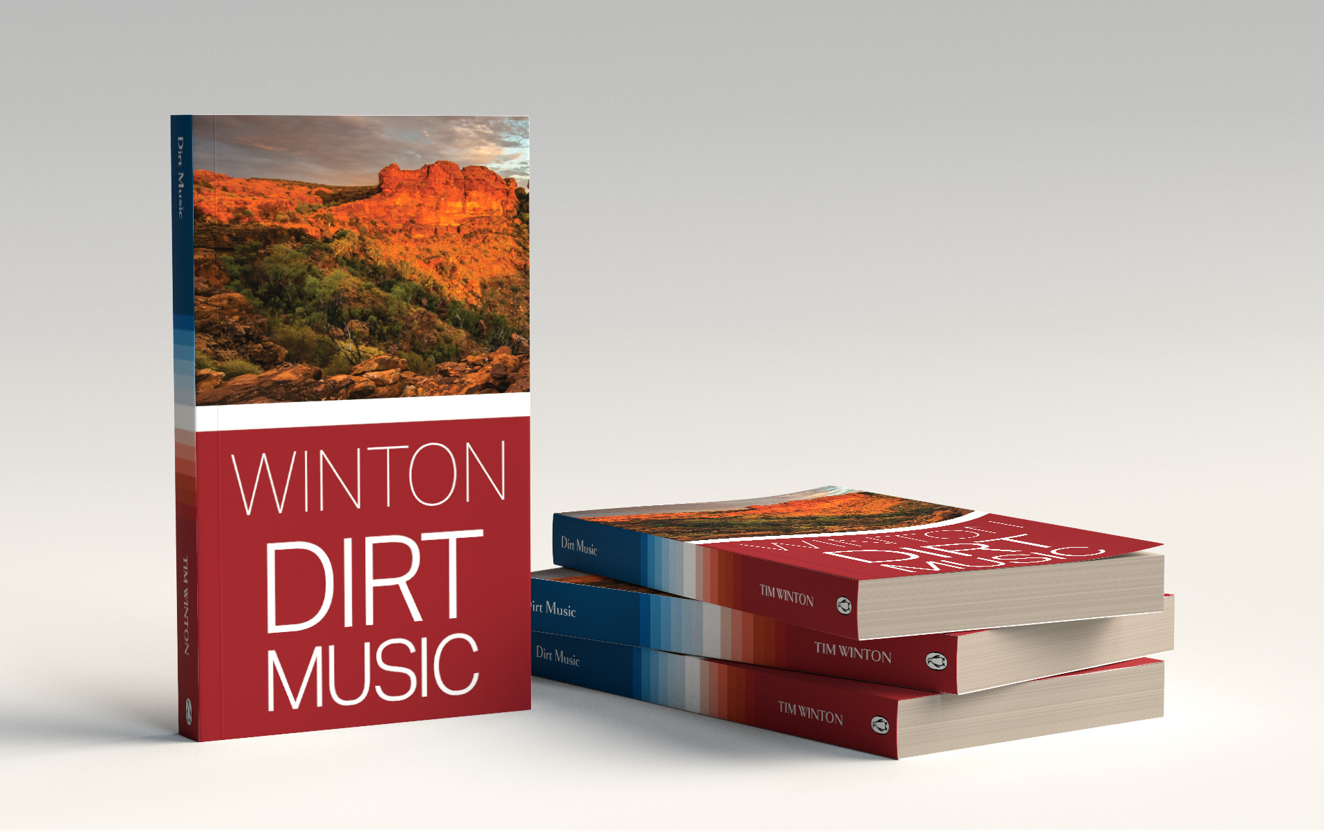 The Tim Winton Project; cover design for Dirt Music. Book cover mockup.