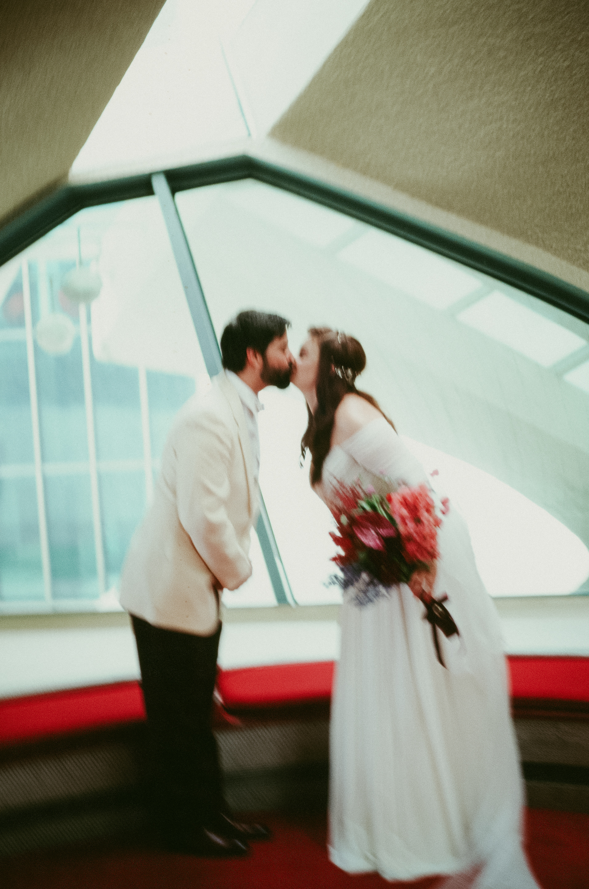 Katie & Garrett's TWA Wedding on 35mm Film
