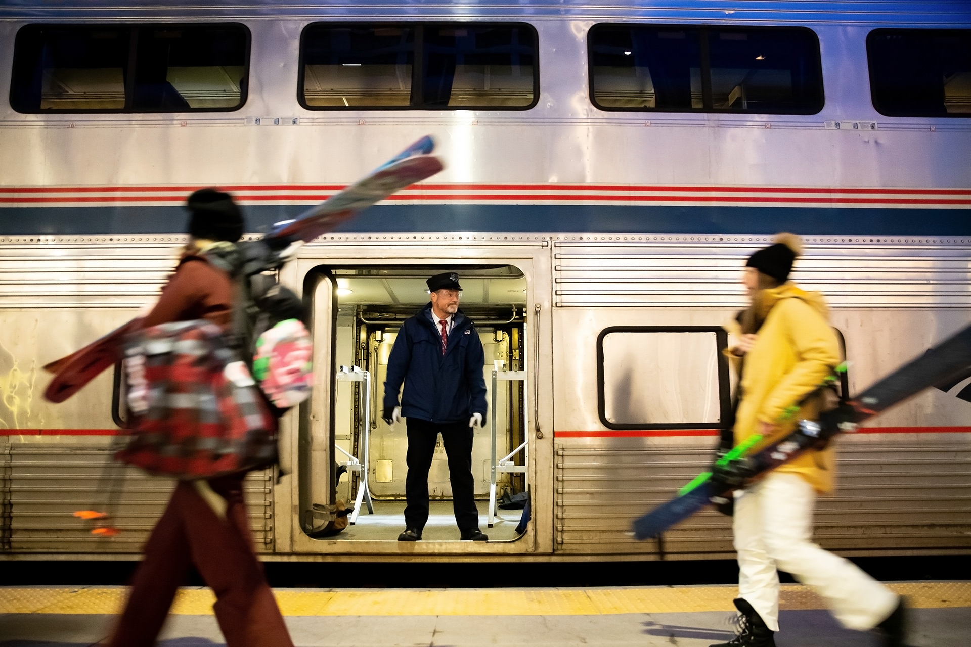 Train conductor Brad Schwartzwelter helped revitalize the Winter Park Express, which runs riders and skiers to Winter Park Resort from January to March.