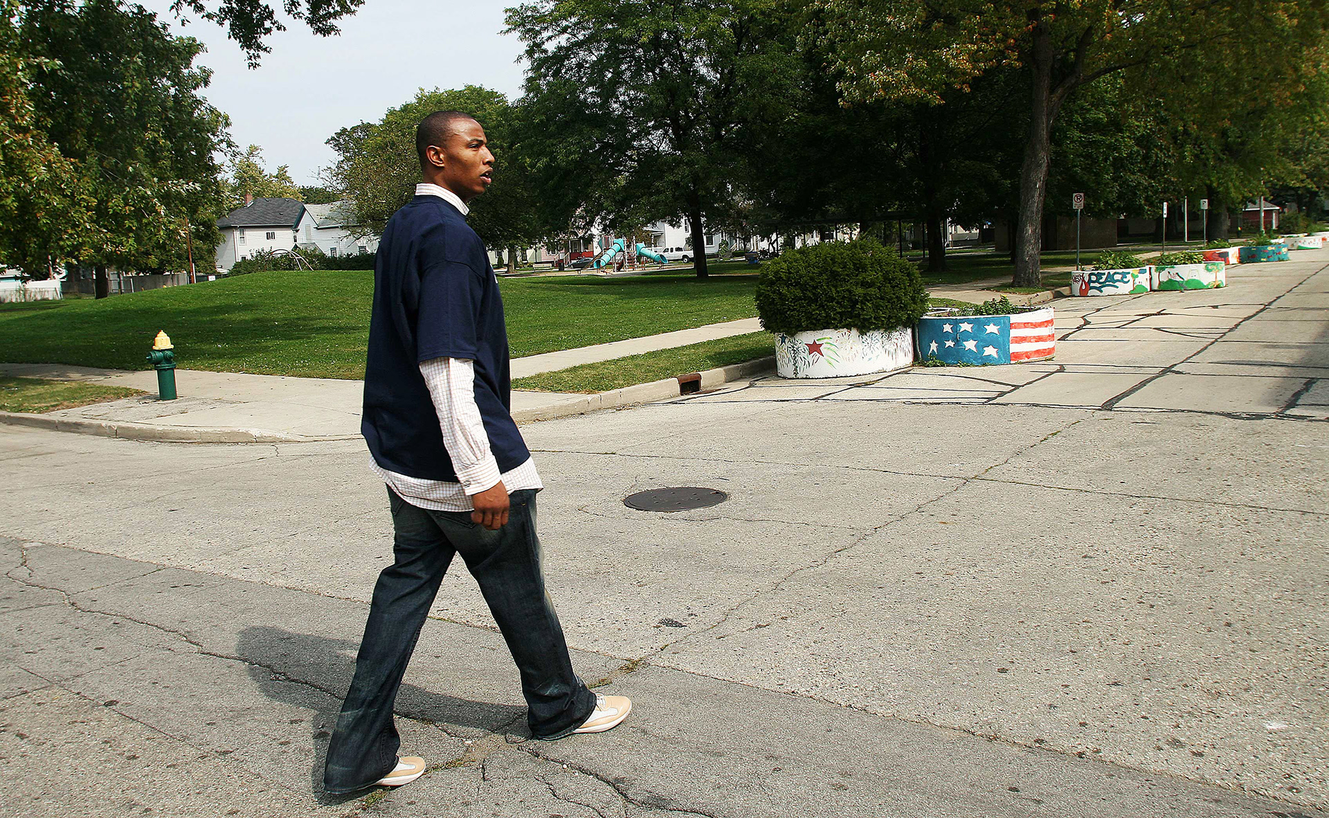 Former NBA Washington WIzards player Caron Butler walks by his youth hangout in Racine, Wis., where there was plenty of criminal activity. Butler made his first drug deal at age 11 and was in juvenile court 15 times before age 15. https://www.washingtonpost.com/wp-dyn/content/article/2008/02/16/AR2008021600752.html