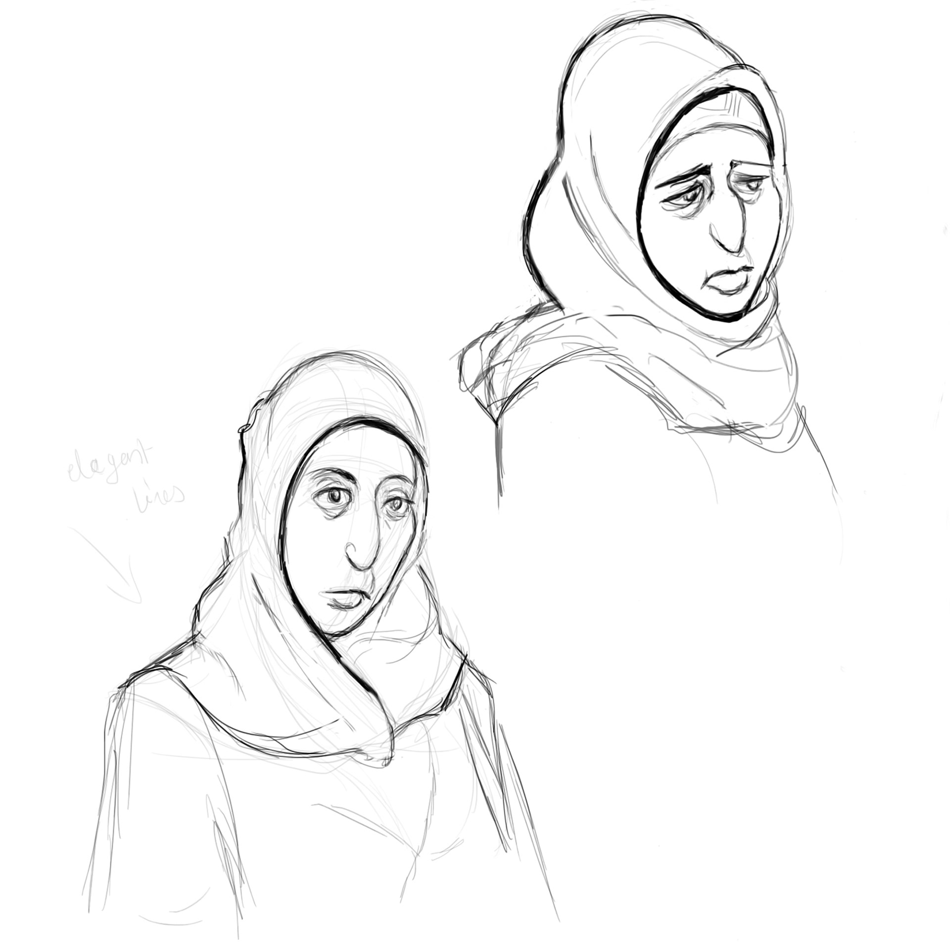 Character design work for Checkpoint: background characters