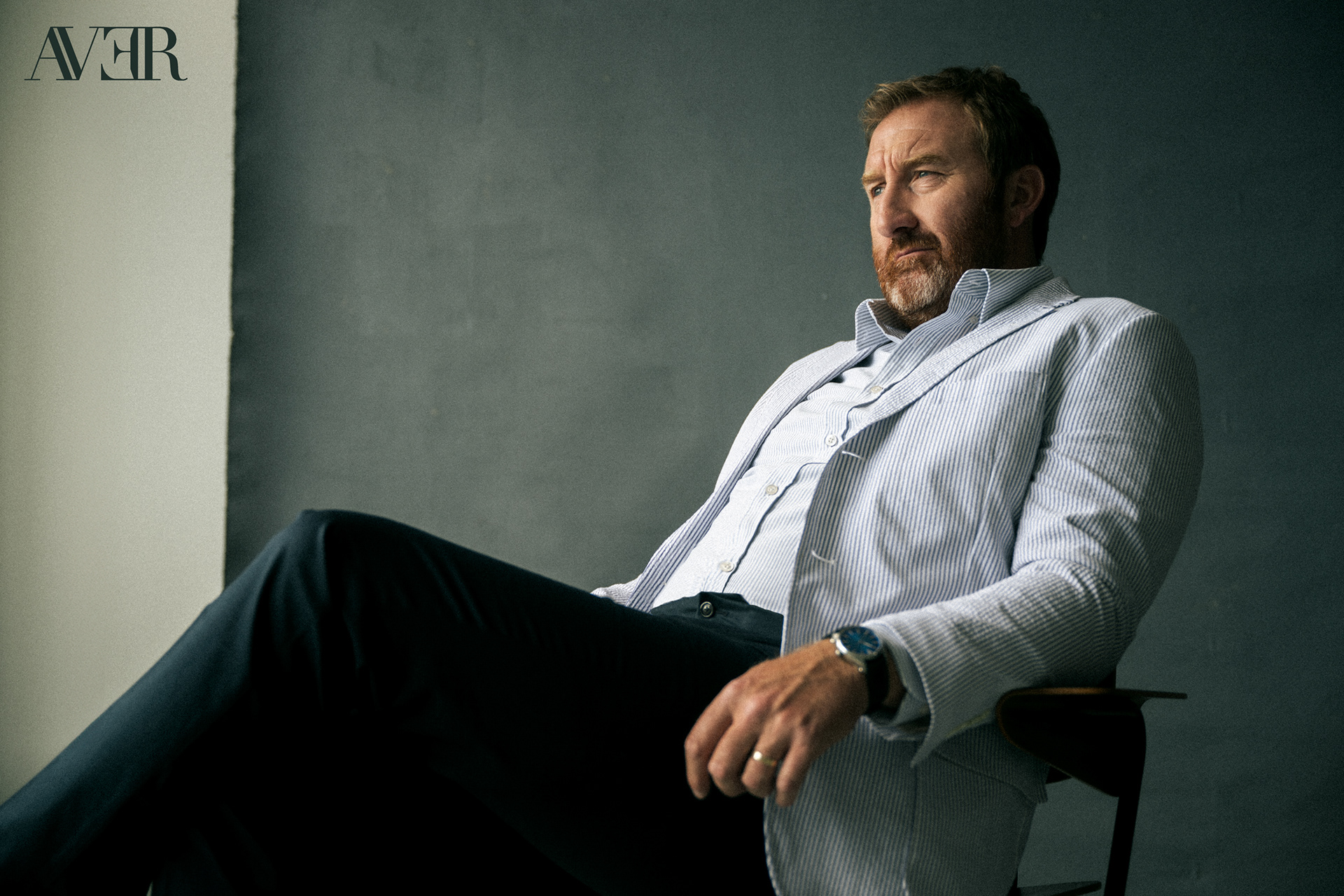 Jamie Kenna reclines as he is photographed by Macrae Marran